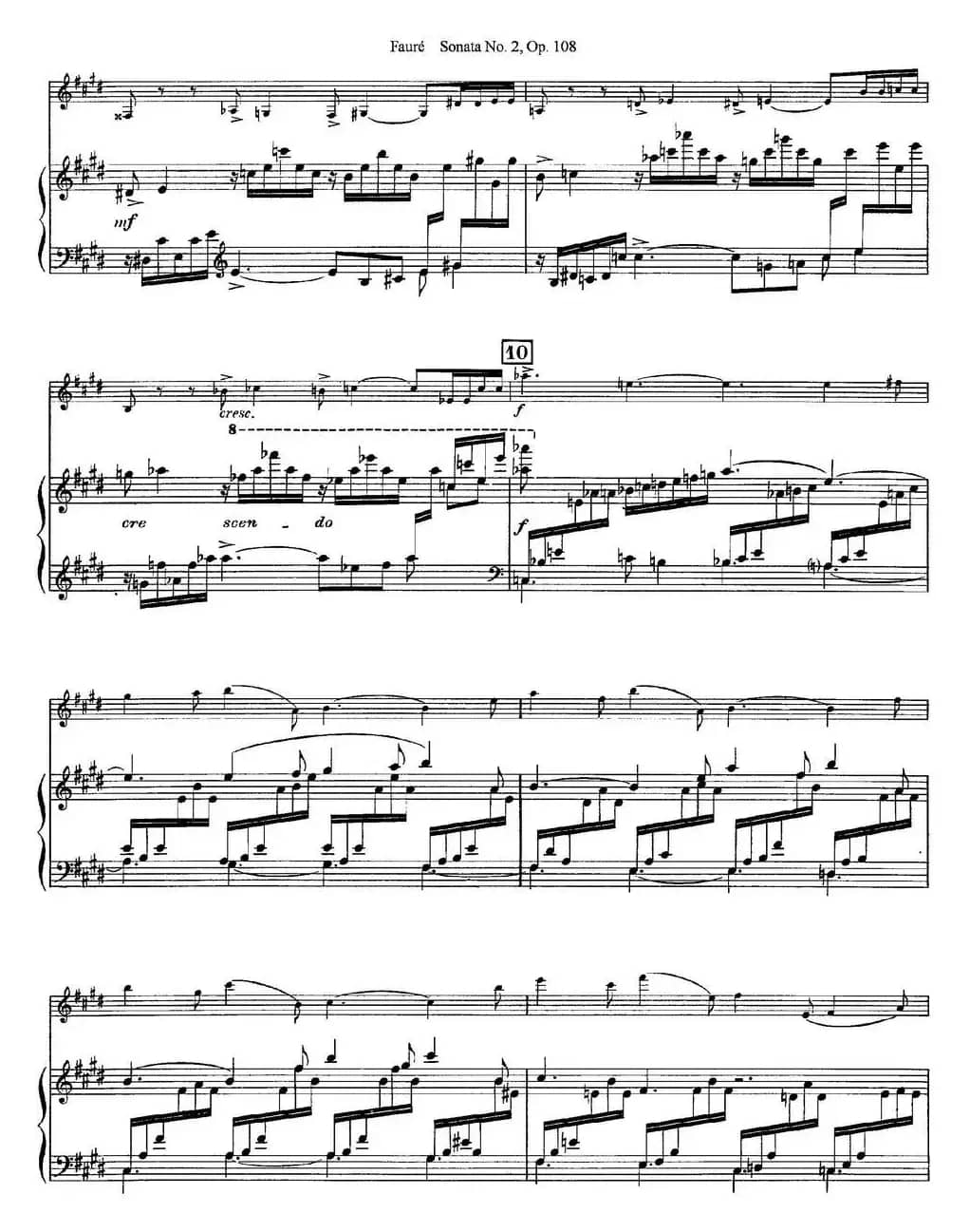 Violin Sonata No.2 Op.108（小提琴+钢琴伴奏）