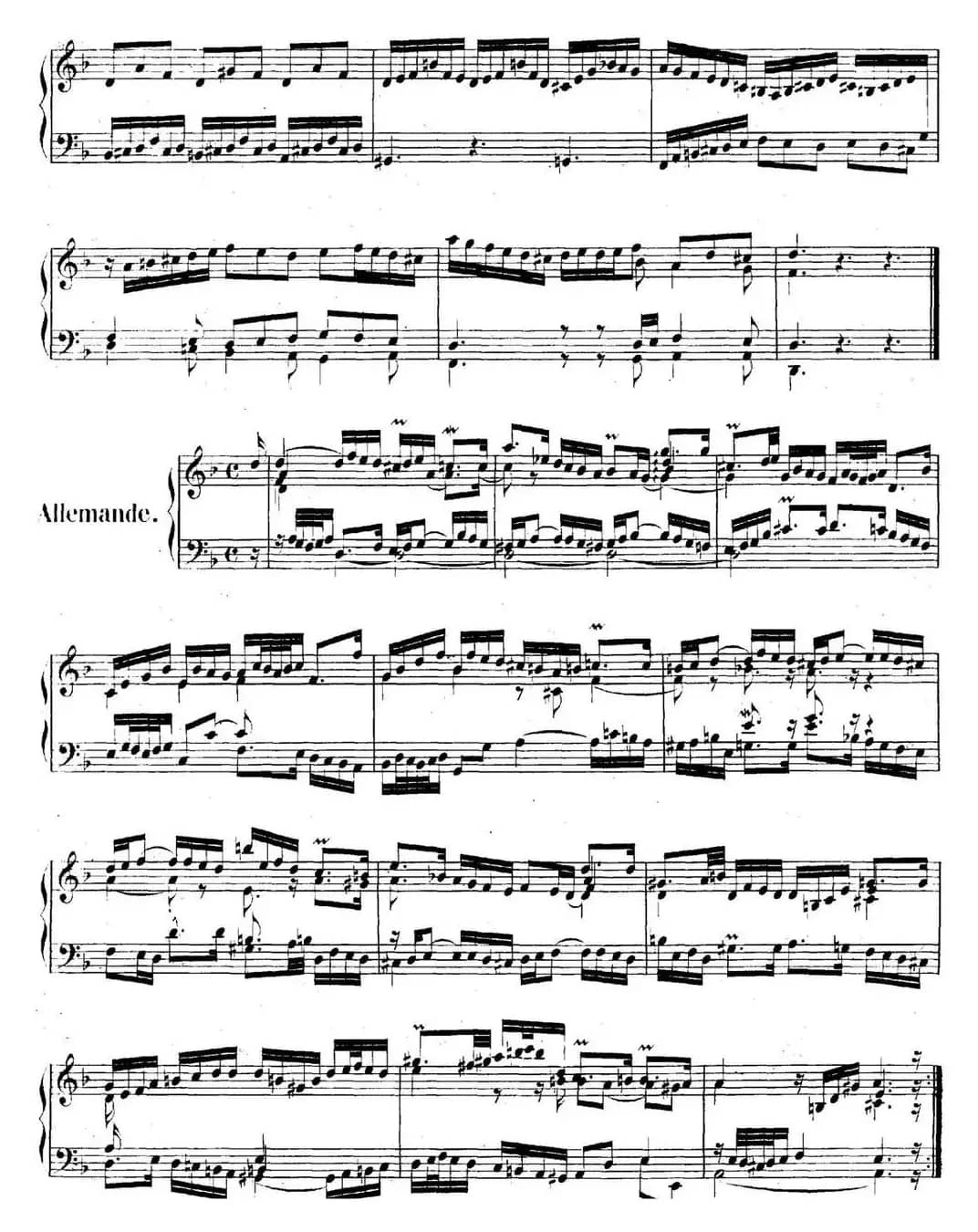 英国组曲No.6 巴赫 d小调 6th Suite BWV 811