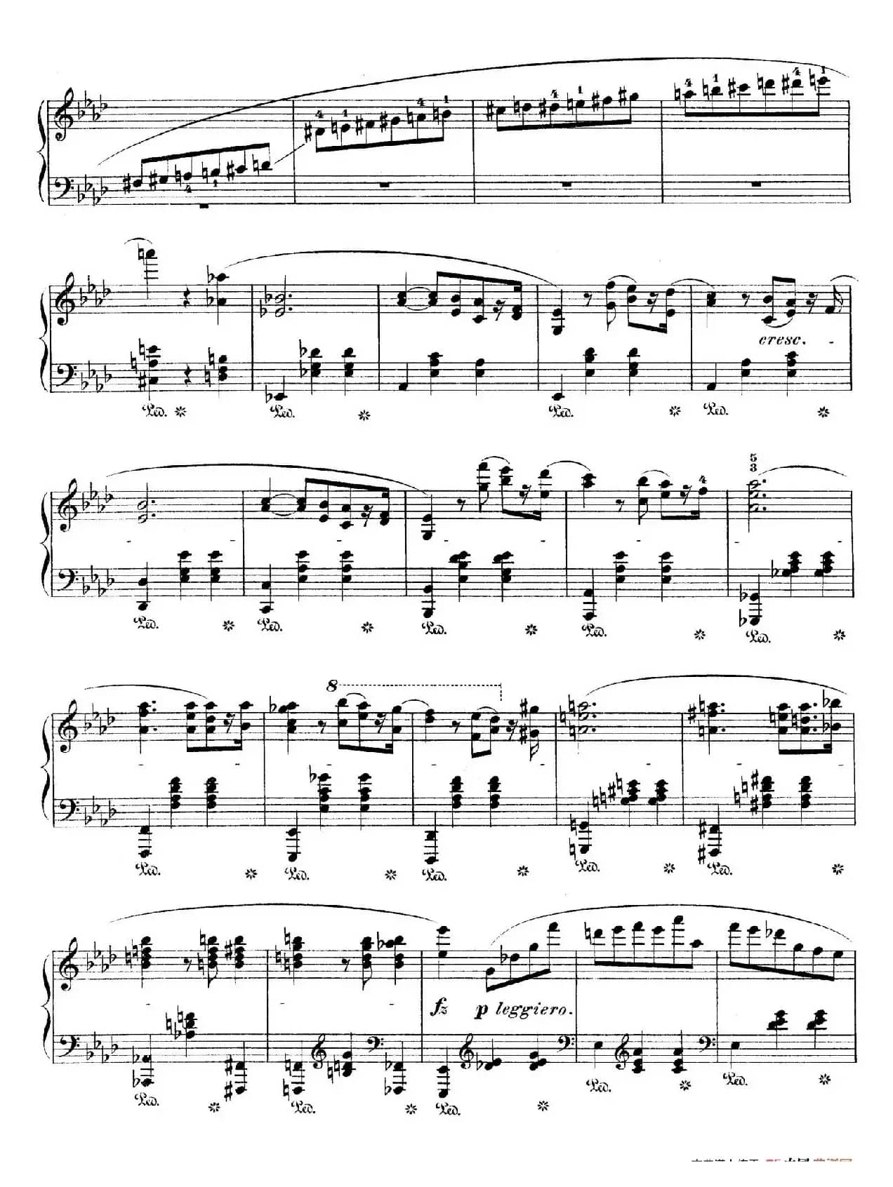 Grande Valse in A-flat Major Op.42(降A大调华丽圆舞曲)