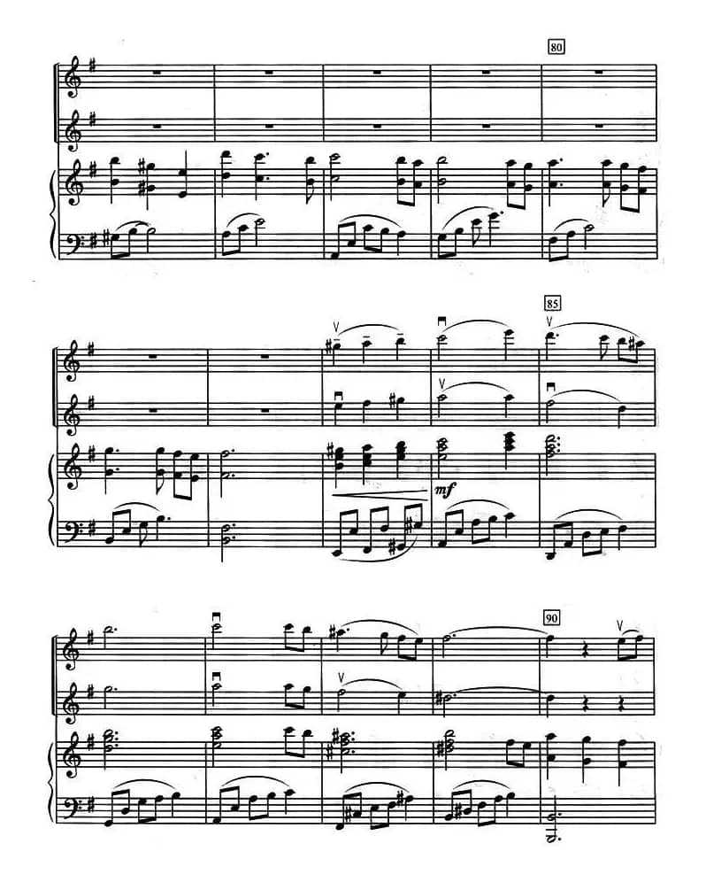 我会守护你（小提琴二重奏+钢琴伴奏）