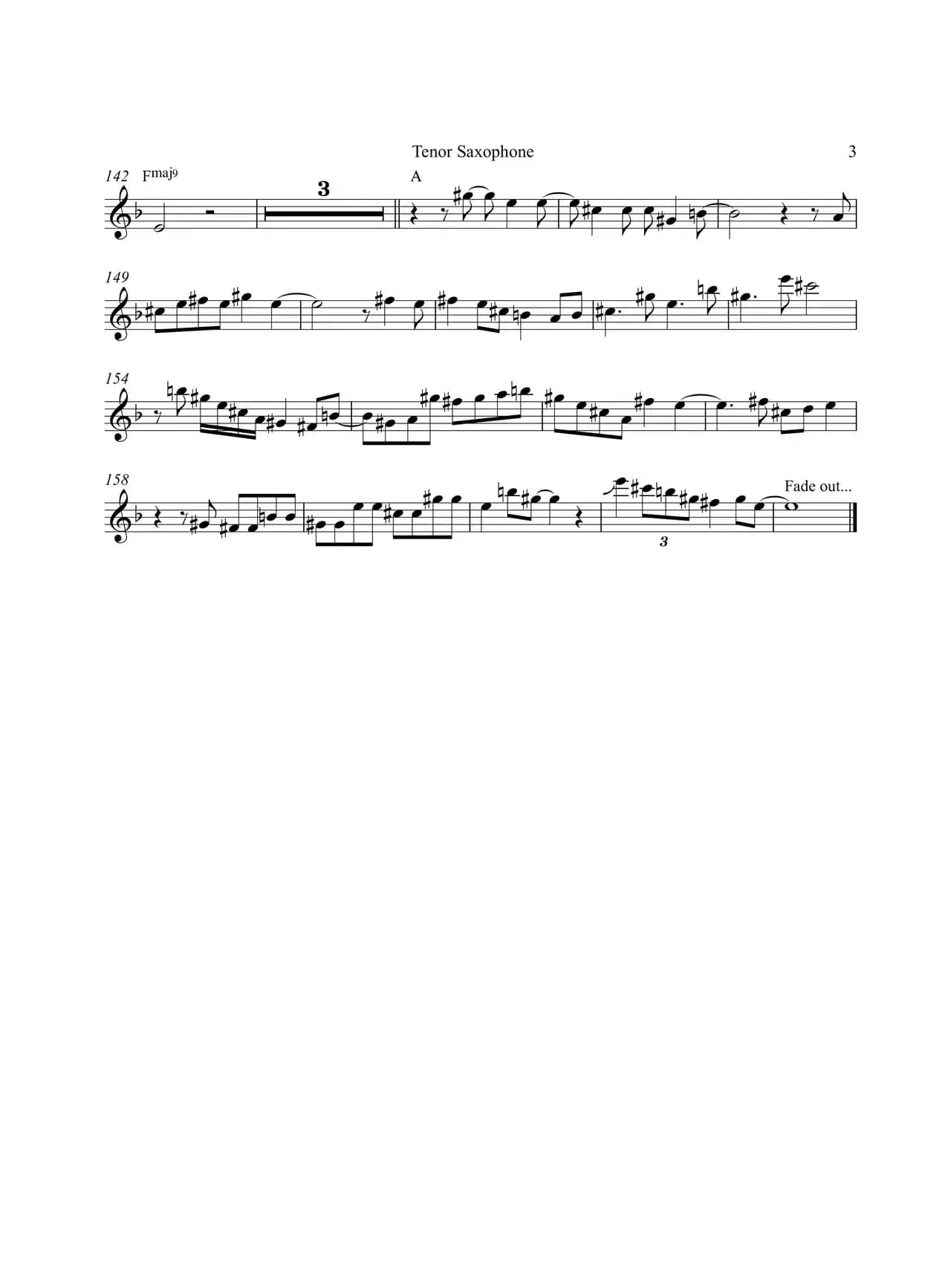 The Girl From Ipanema（次中音萨克斯）