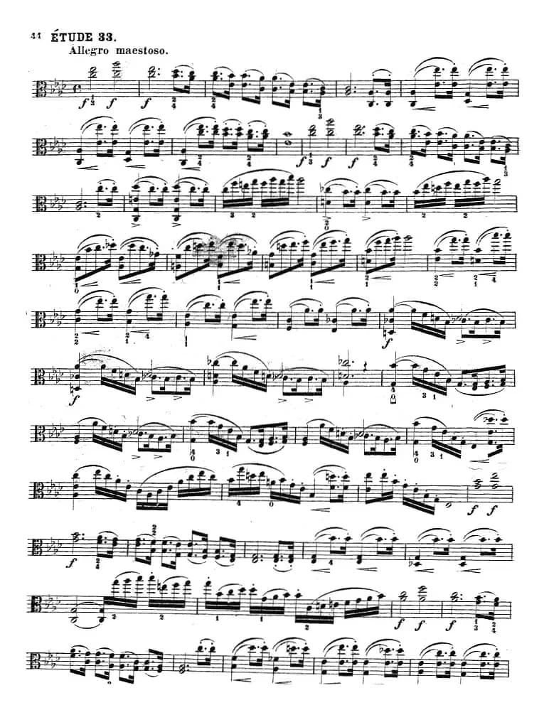 克莱采尔《中提琴练习曲40首》（ETUDE 33-35）