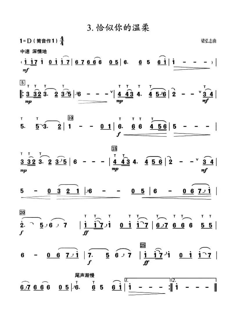 葫芦丝教学曲集：恰似你的温柔