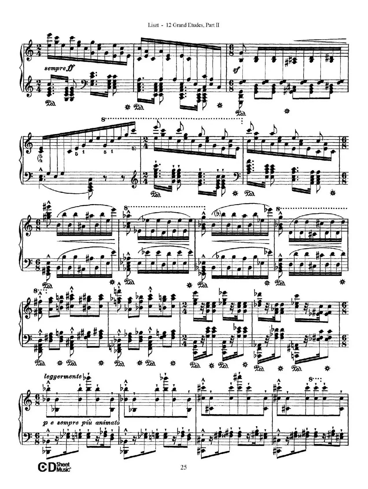 12 Grand Etudes S.137（12首华丽的练习曲·8）