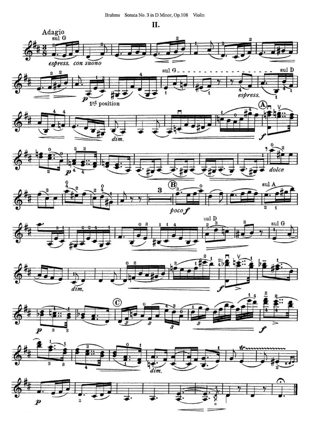 Violin Sonata No.3 in D Minor Op.108