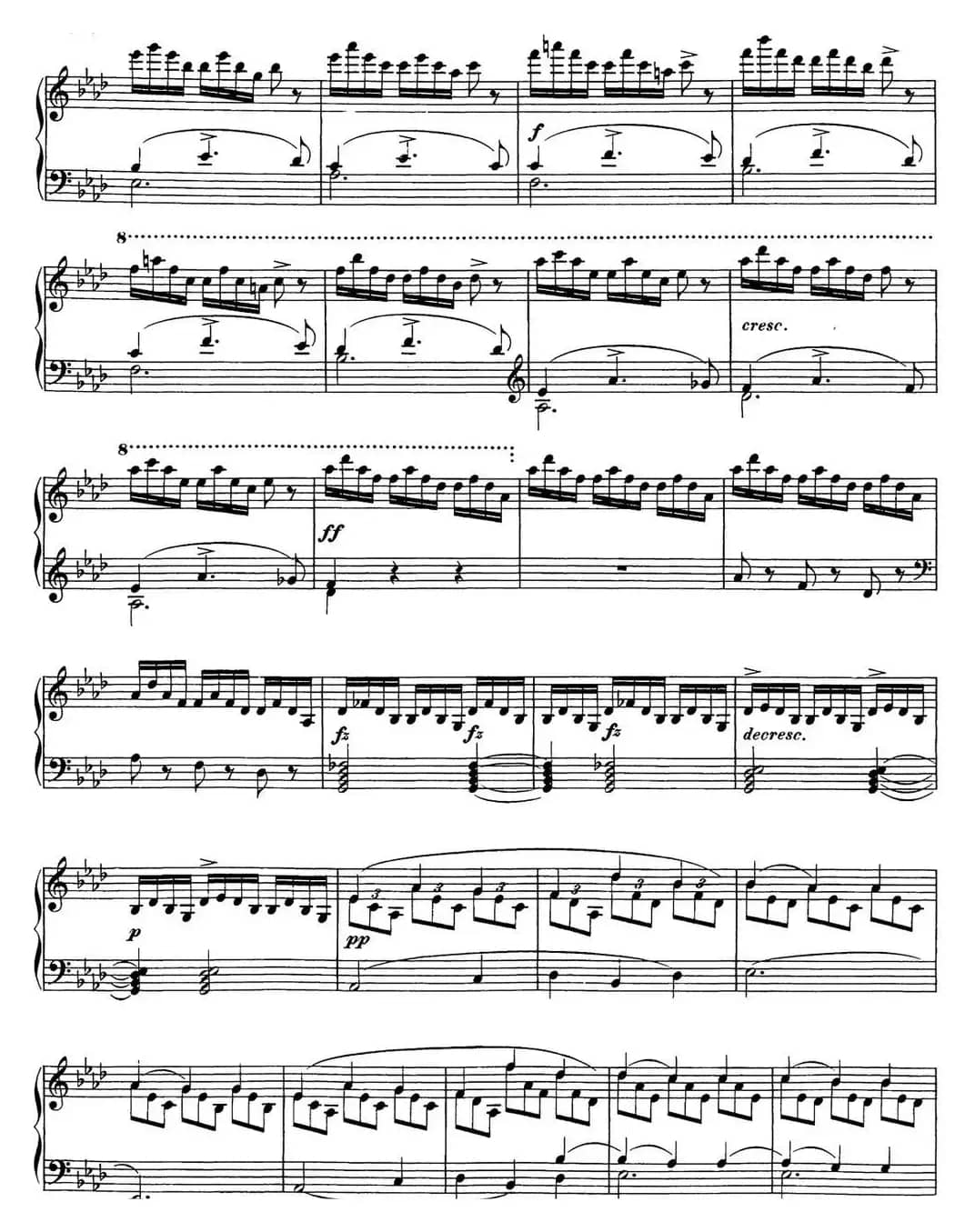 舒伯特降E大调即兴曲D.899，Op.90（NO.4）