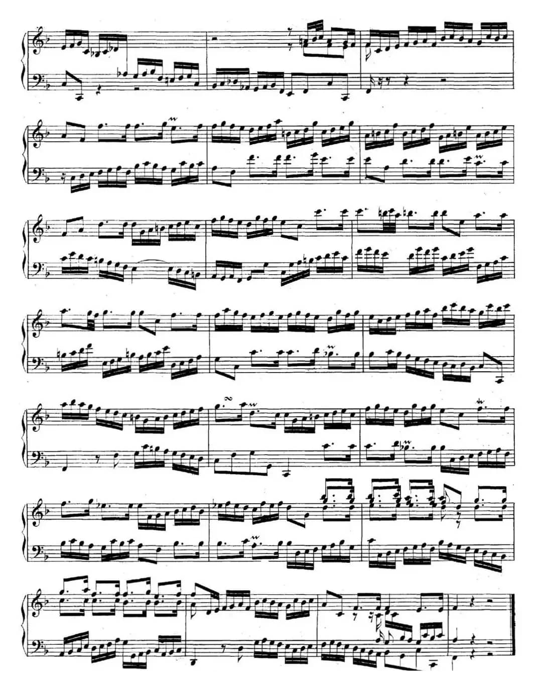 英国组曲No.4 巴赫 F大调 4th Suite BWV 809