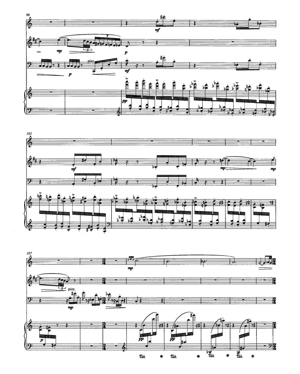 雨打芭蕉（长笛+单簧管+大提琴+钢琴）