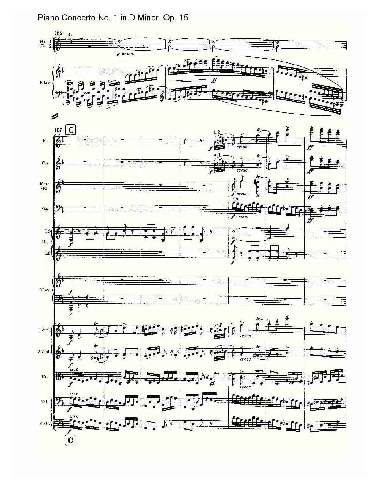 D小调钢琴第一协奏曲, Op.15第三乐章（一）