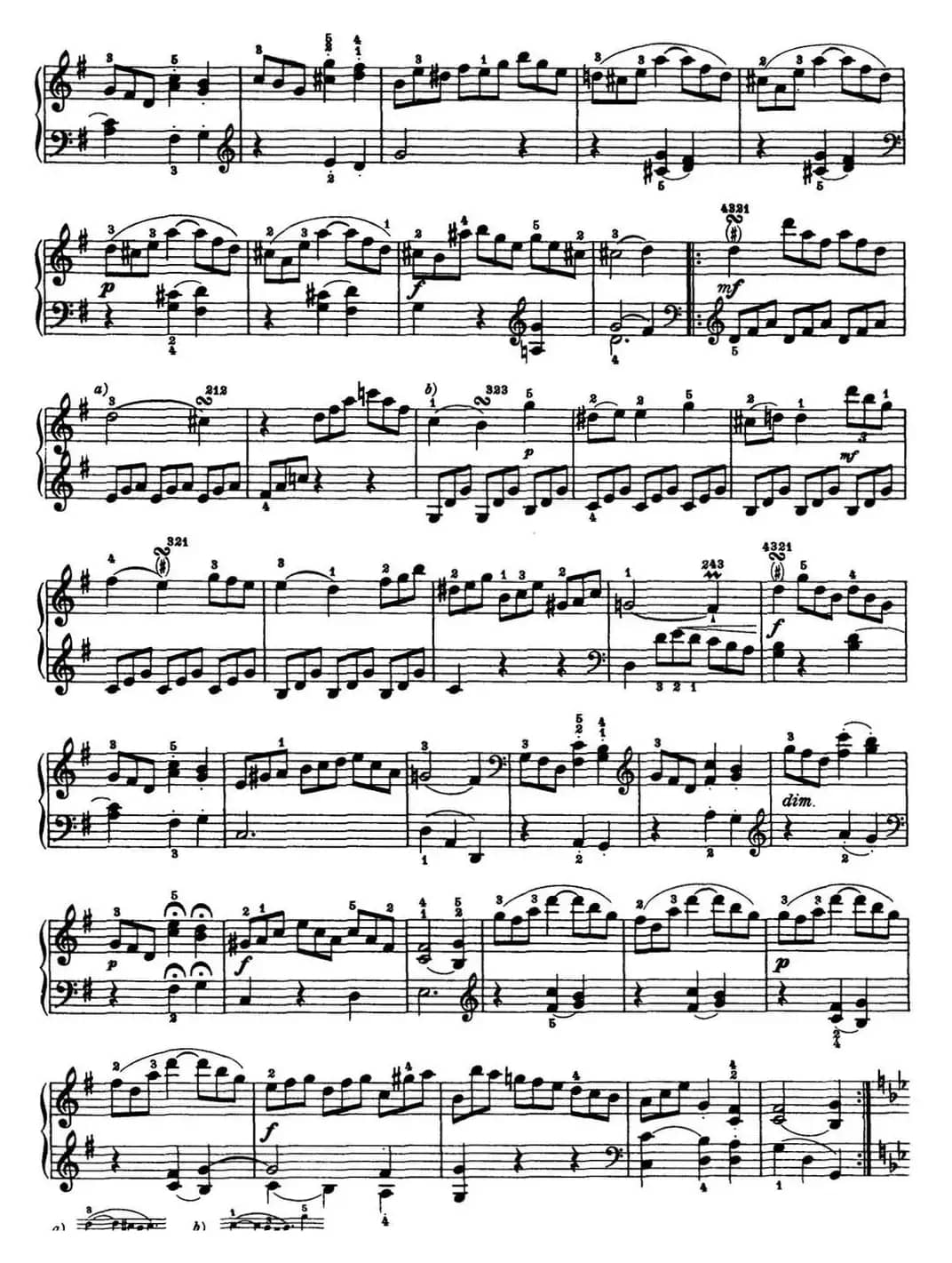 海顿 钢琴奏鸣曲 Hob XVI 27 in G major