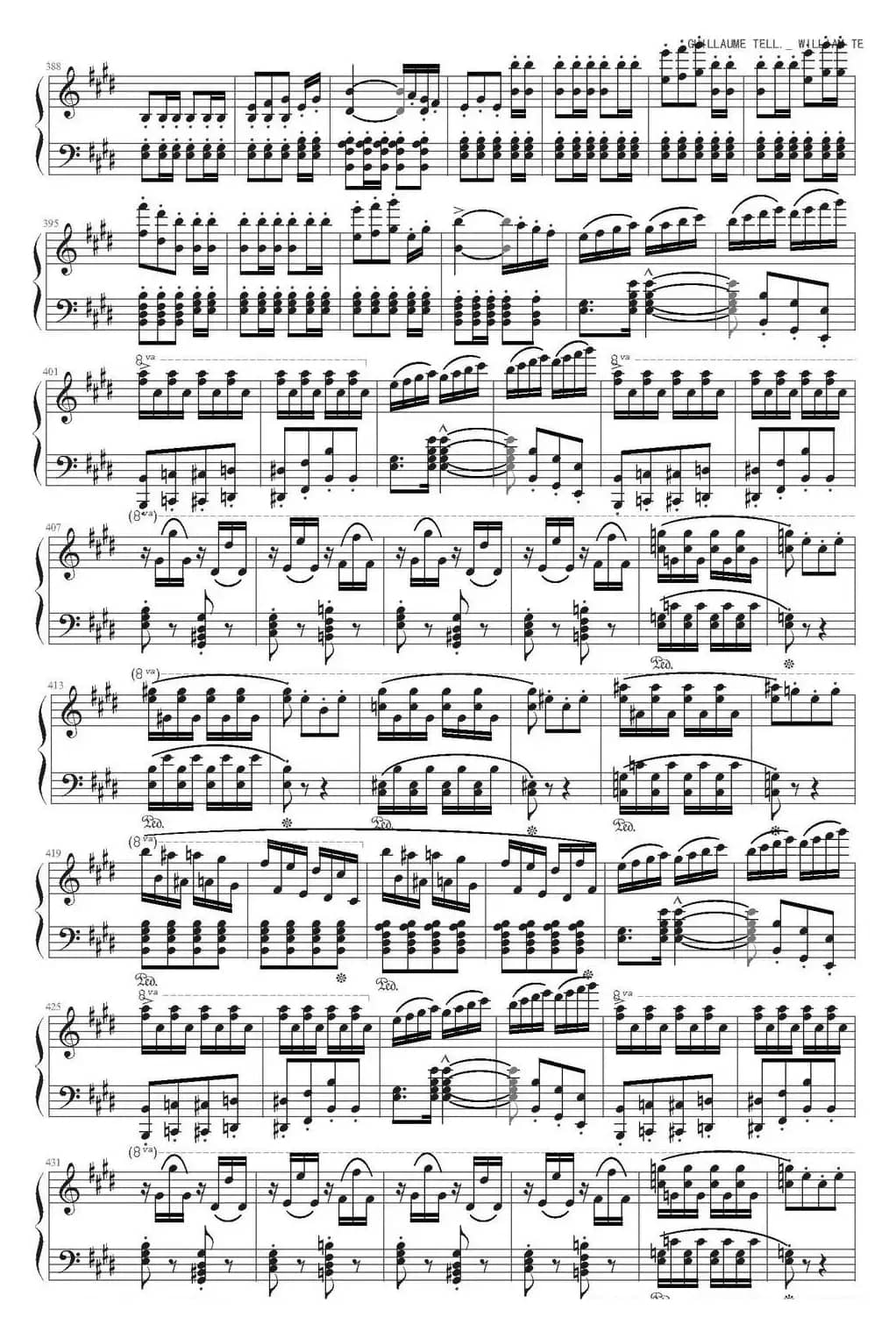 歌剧《威廉·退尔》序曲（钢琴独奏完整版）