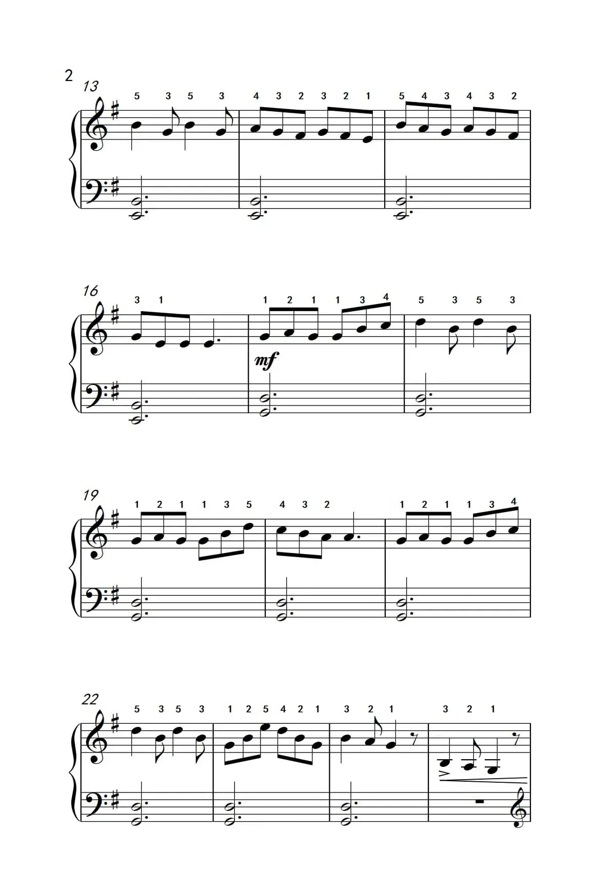 都柏林城（约翰·汤普森 成人钢琴教程 第一册）