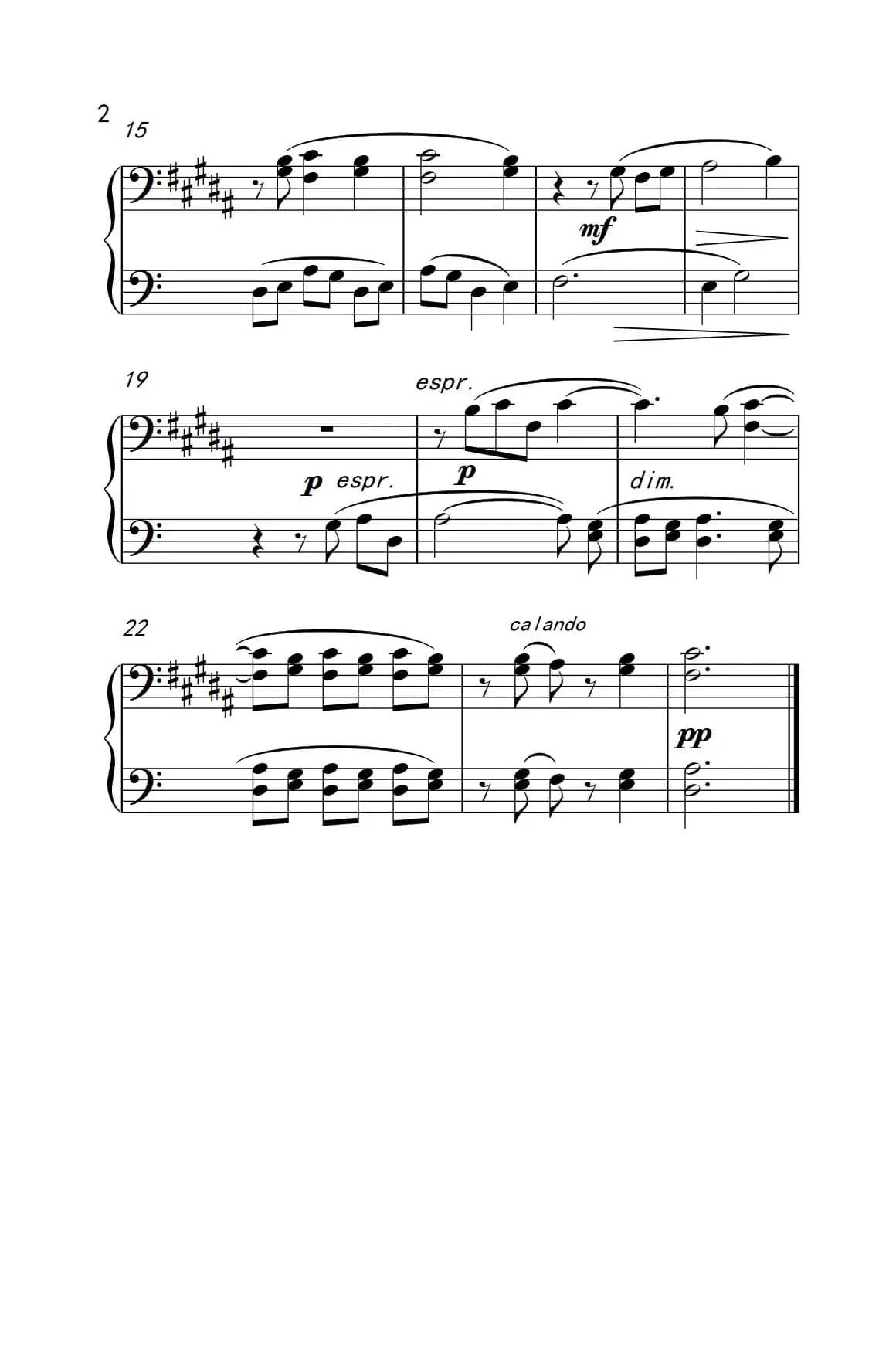 旋律对双音符（巴托克 小宇宙 钢琴教程 3）