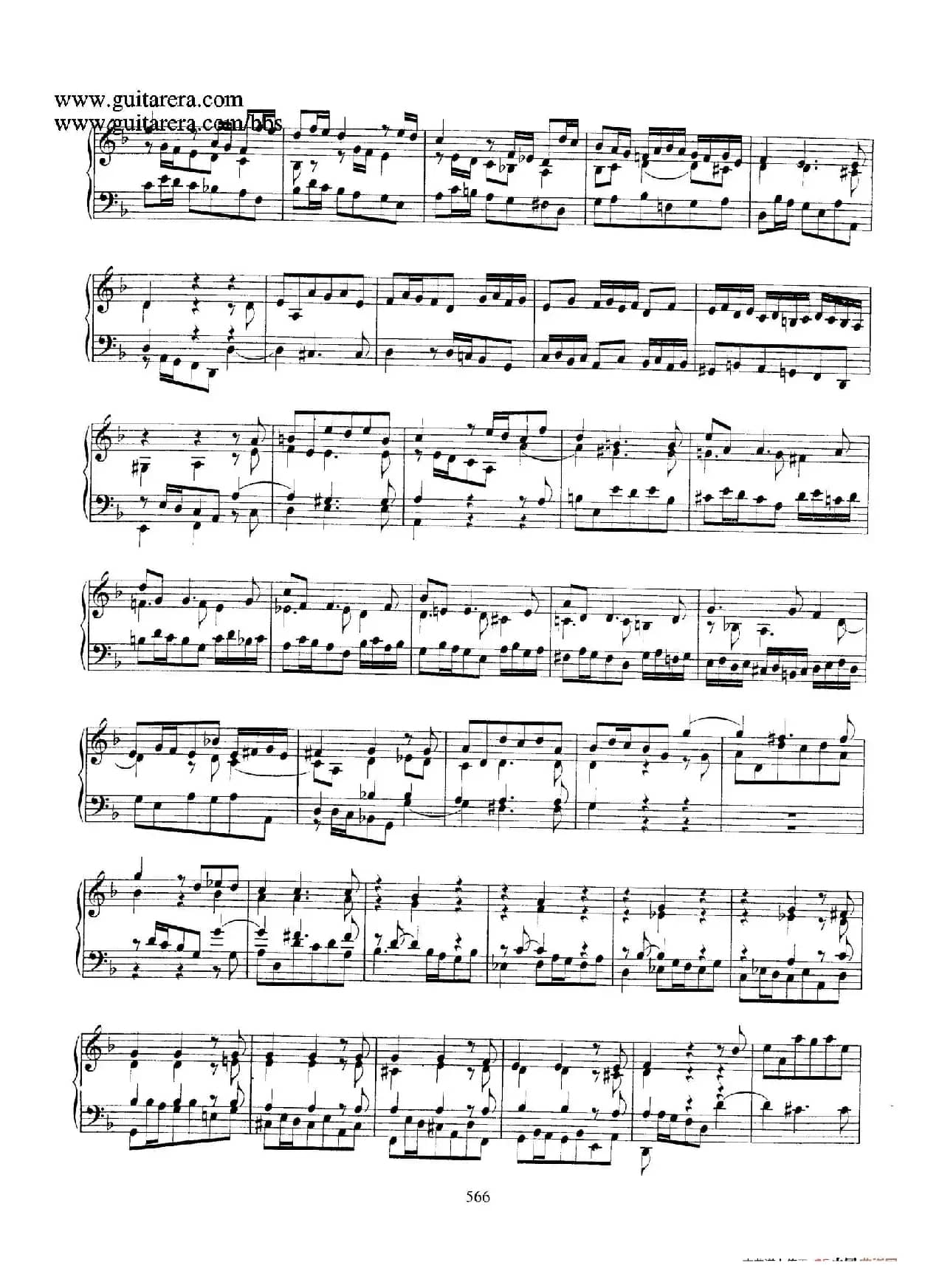 Toccata BWV 913（7首托卡塔·No.4.d小调）