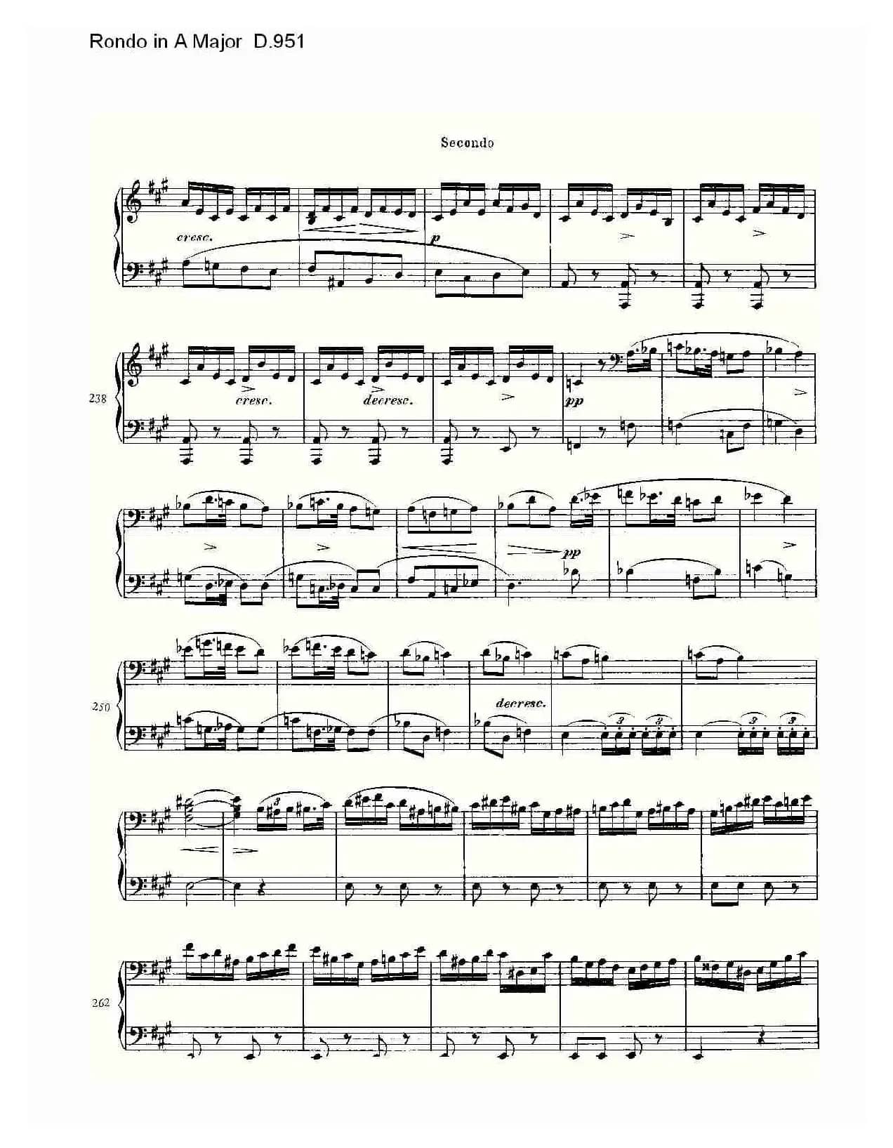 Rondo in A Major D.951（Ａ大调回旋曲D.951）