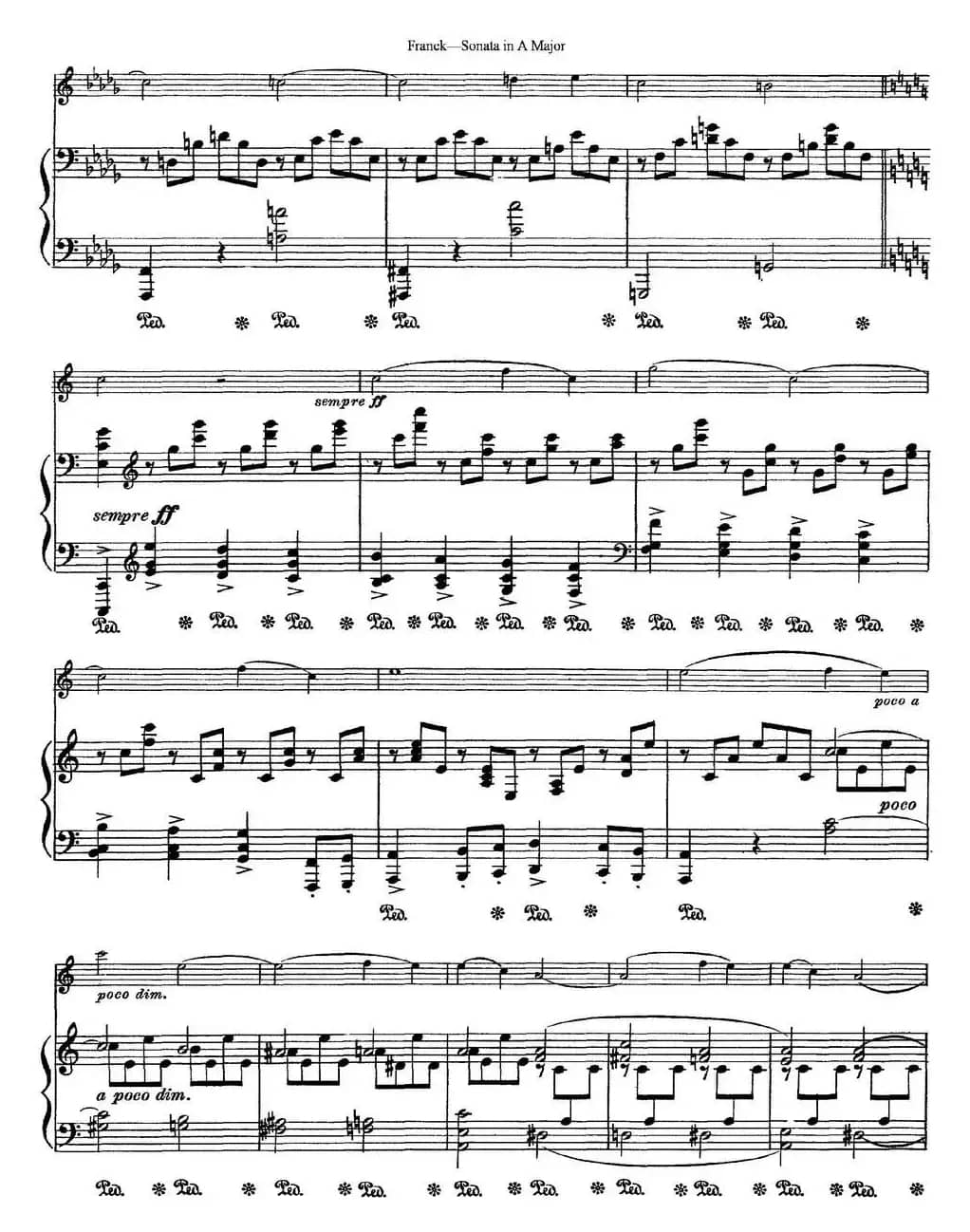 Franck Sonata in A Major（小提琴+钢琴伴奏）