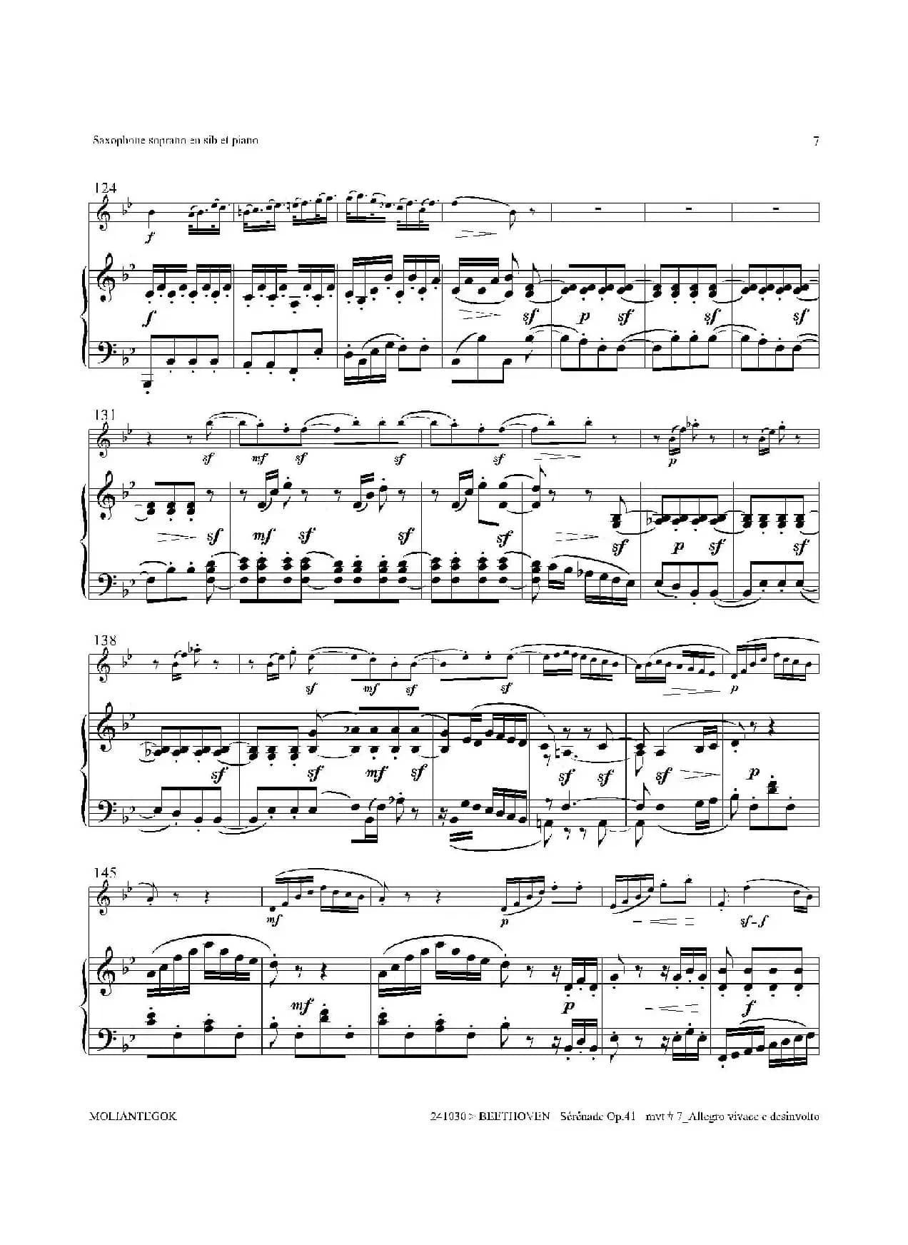 小夜曲 Op.41（高音萨克斯+钢琴伴奏）