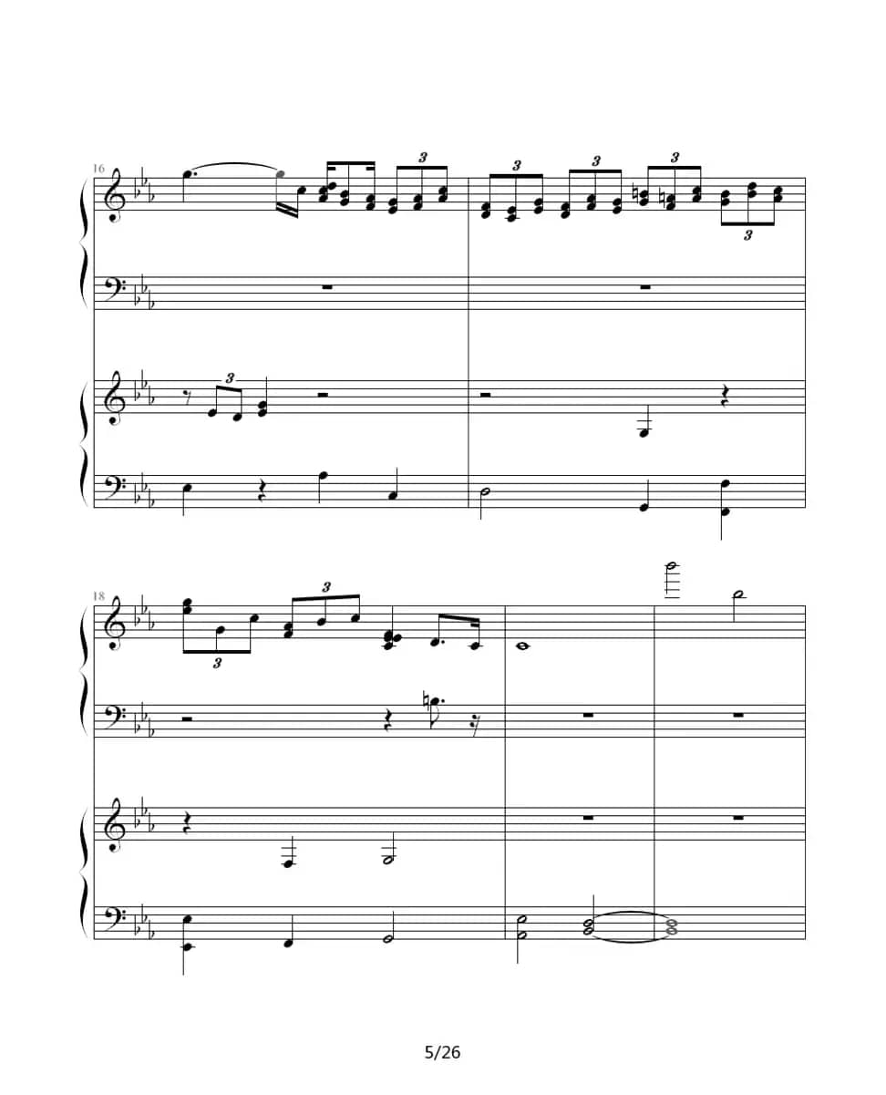 ココロの音（双钢琴）