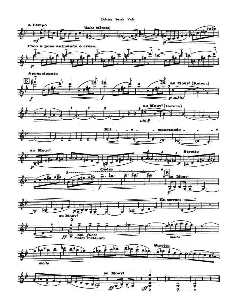 奏鸣曲（Sonata）（ 德彪斯作曲版）