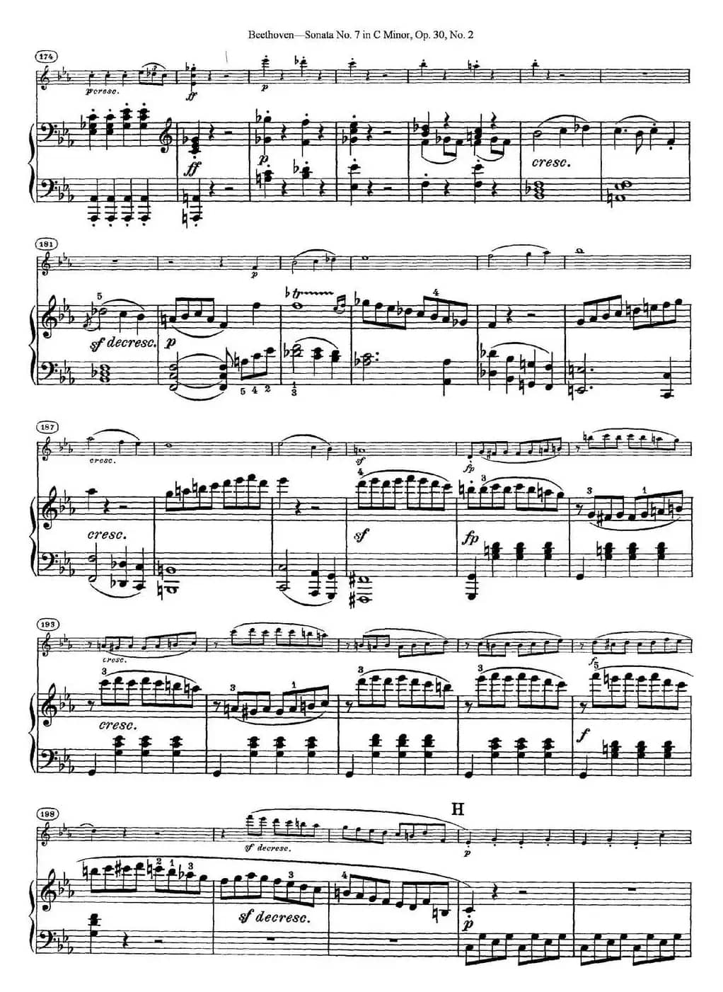 Violin Sonata No.7 in C Minor Op.30 No.2（小提琴+钢琴伴奏）