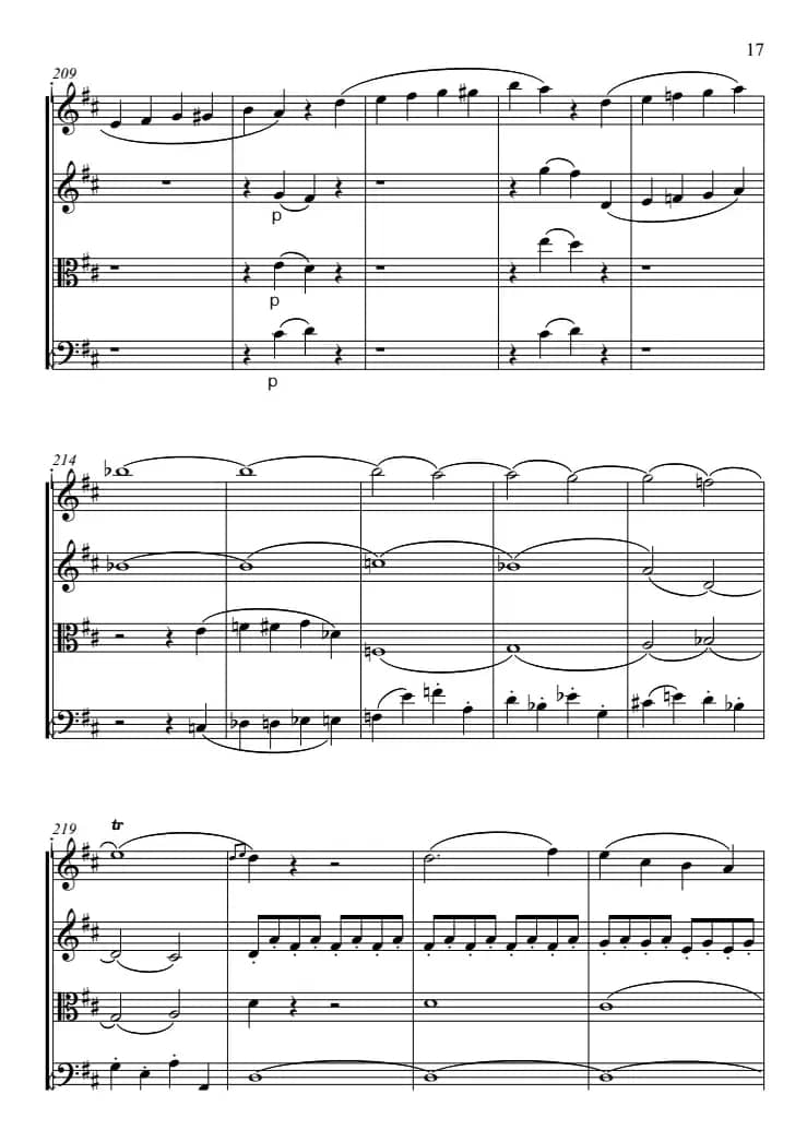 费加罗的婚礼（弦乐四重奏）