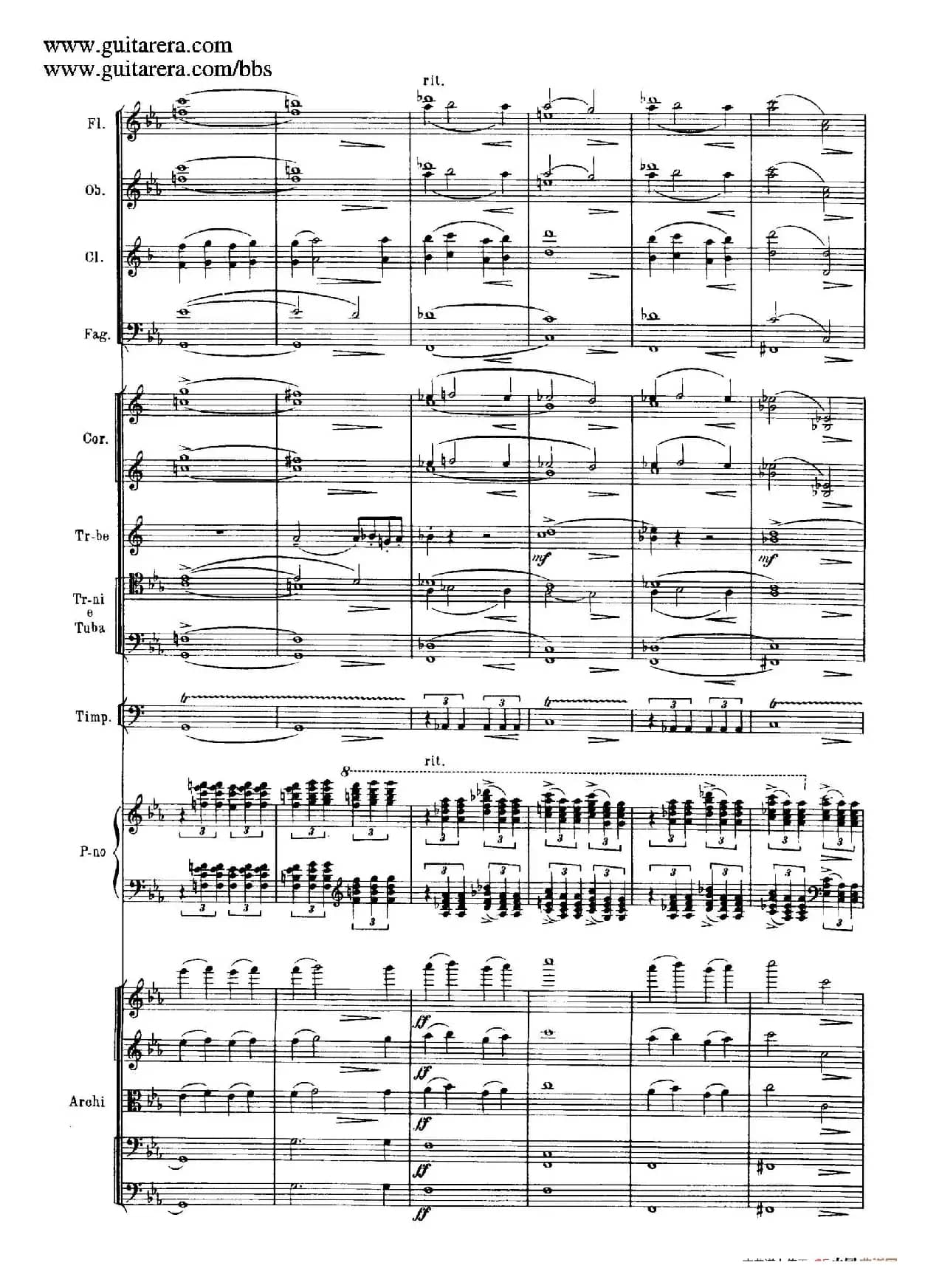 c小调第二钢琴协奏曲 Op.18（第一乐章总谱·P28——36）