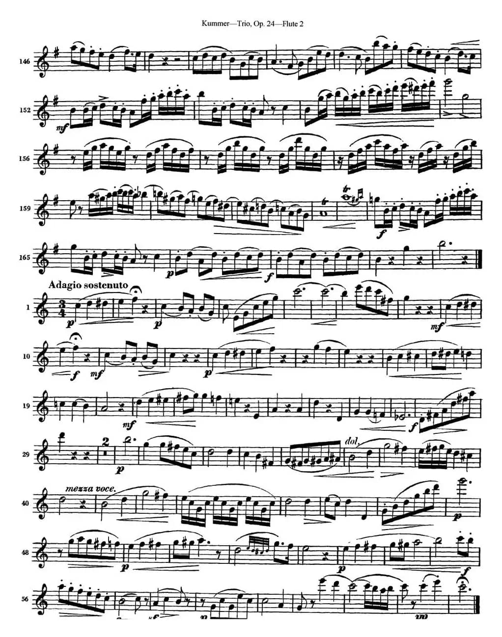 库默长笛三重奏Op.24（Flute 2）