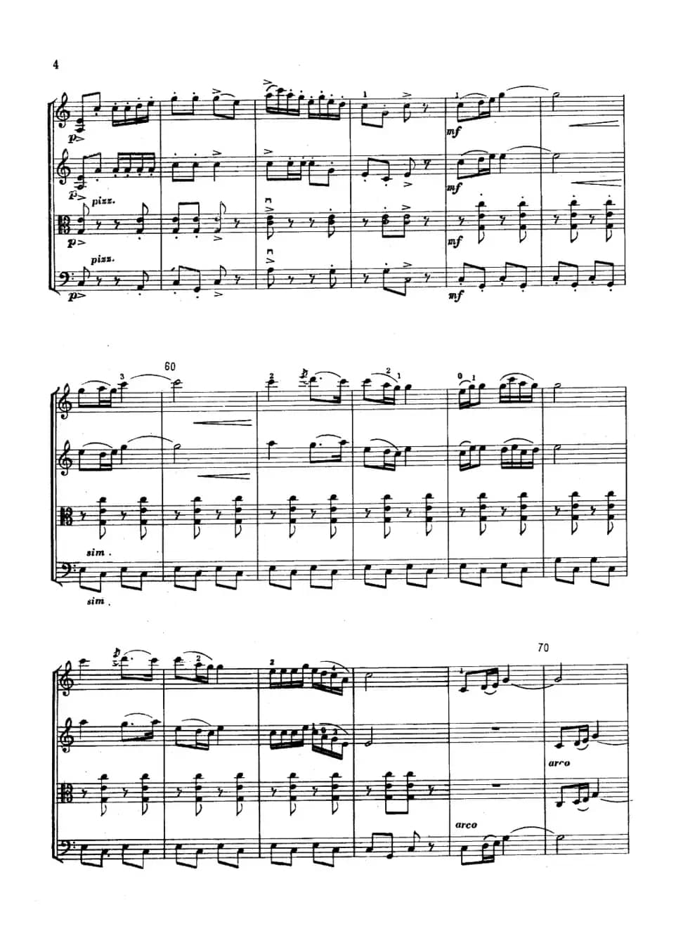 歌唱新西藏（弦乐四重奏）