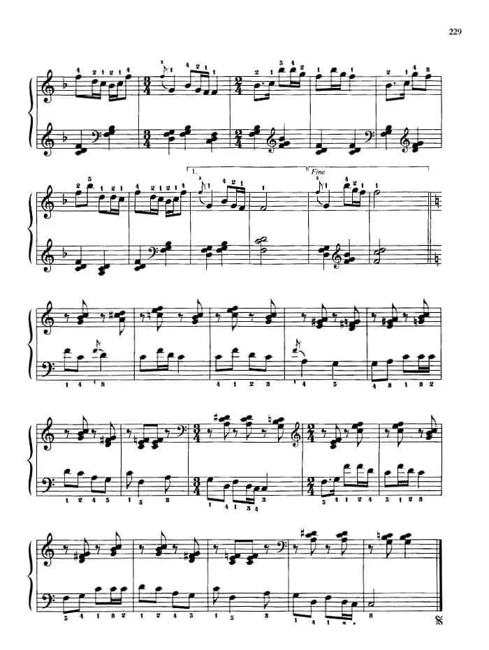 110首中国民歌钢琴小曲集：夫妻逗趣