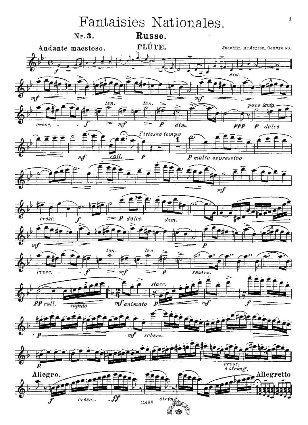 Fantaisies nationales. Russe. （Op.59 No.3）