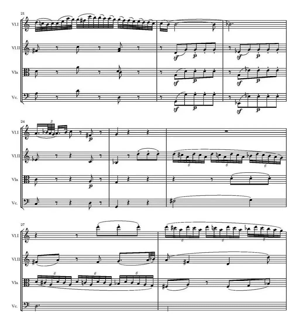 String Quartet KV.387（G大调弦乐四重奏）