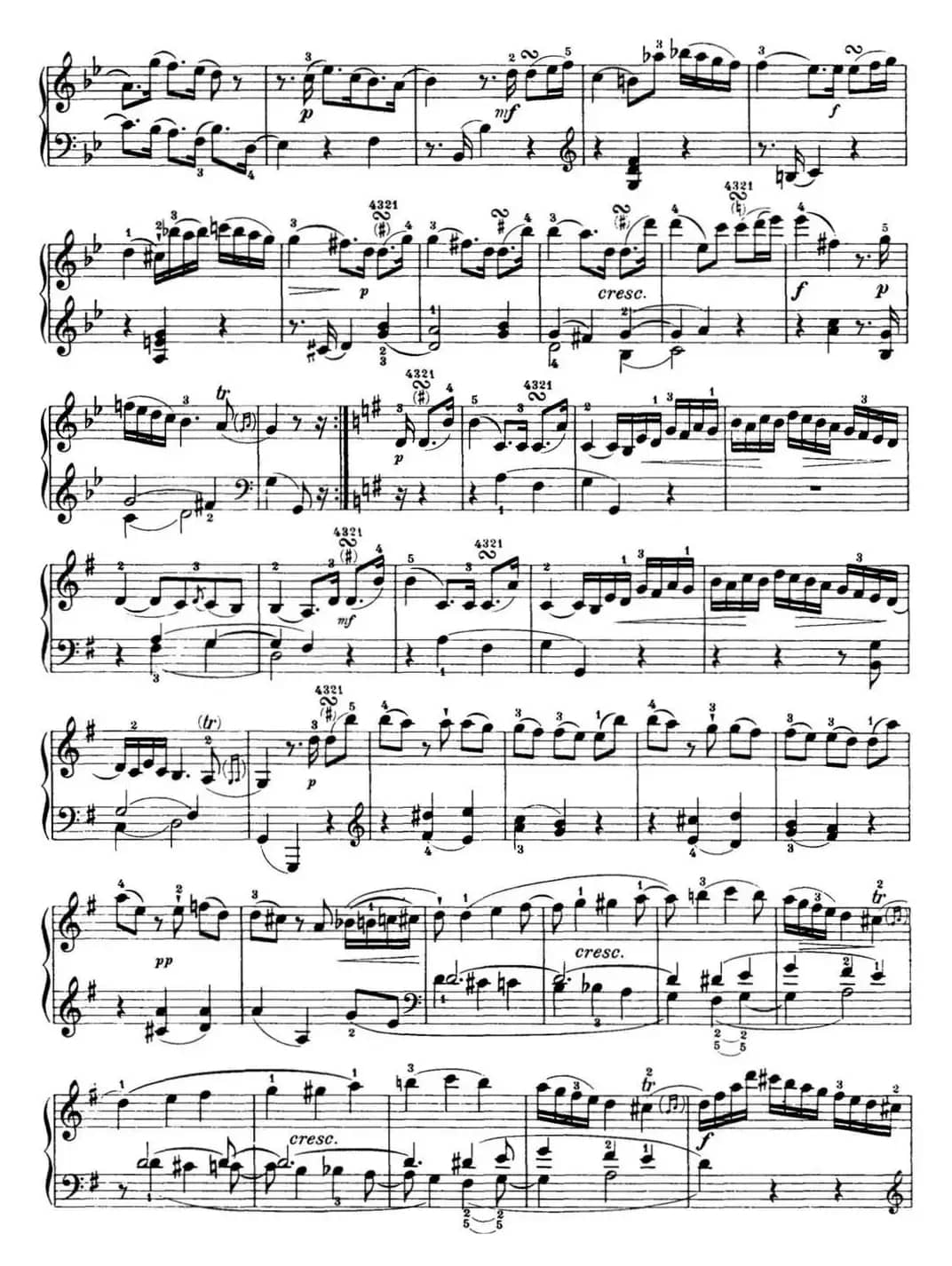 海顿 钢琴奏鸣曲 Hob XVI 44 in G minor