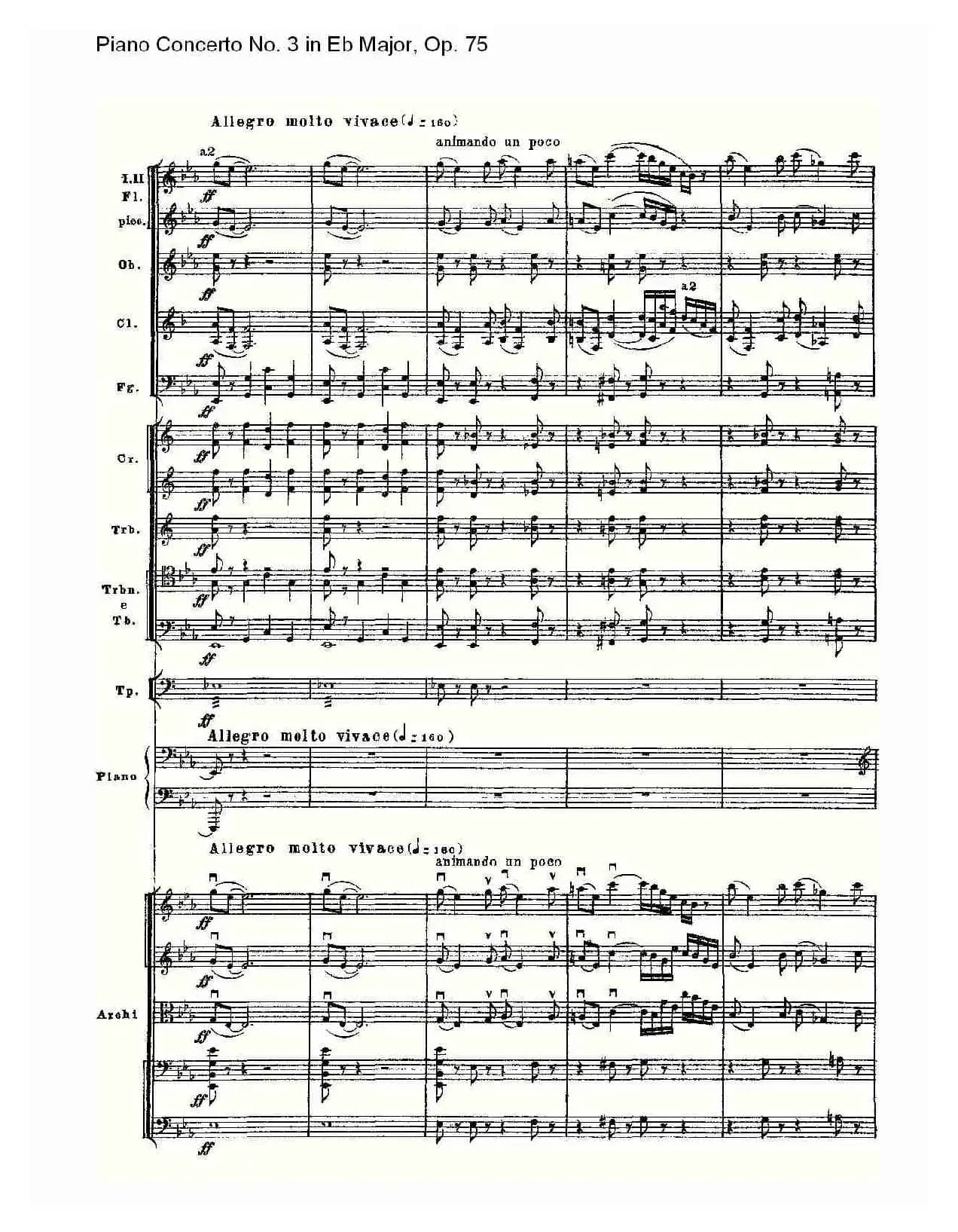 Piano Concerto No.3 in Eb Major, Op.75（Eb大调第三钢琴协奏）