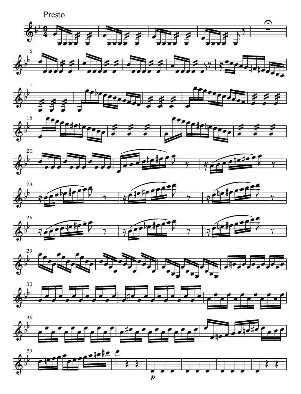 All parts of Summer（四季·夏天）（第一小提琴分谱）