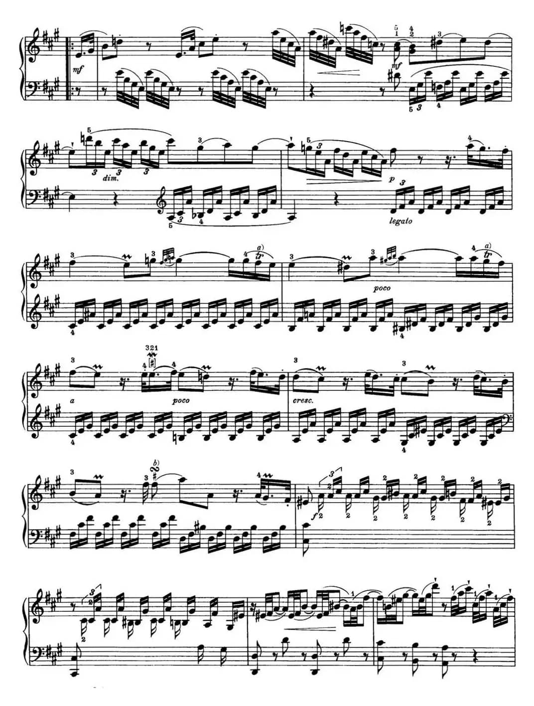 海顿 钢琴奏鸣曲 Hob XVI 26 in A major