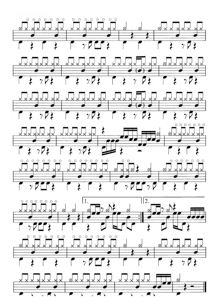 大阪城的姑娘（鼓谱）