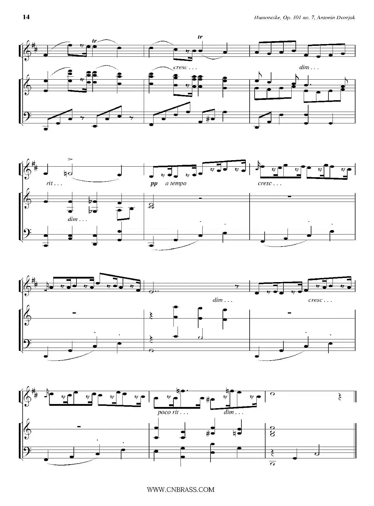 Humoreske（小号+钢琴伴奏）