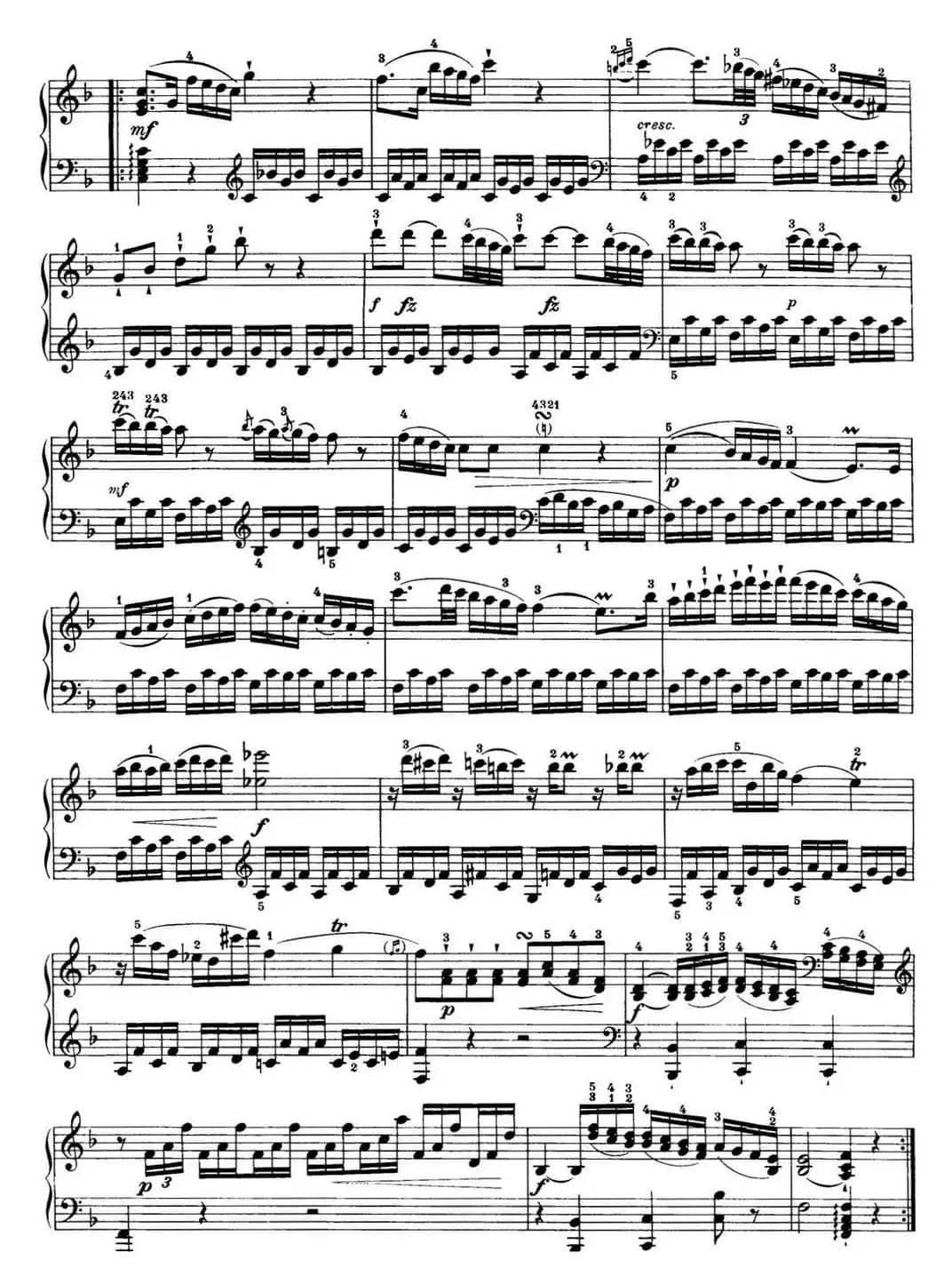 海顿 钢琴奏鸣曲 Hob XVI 35 in C major