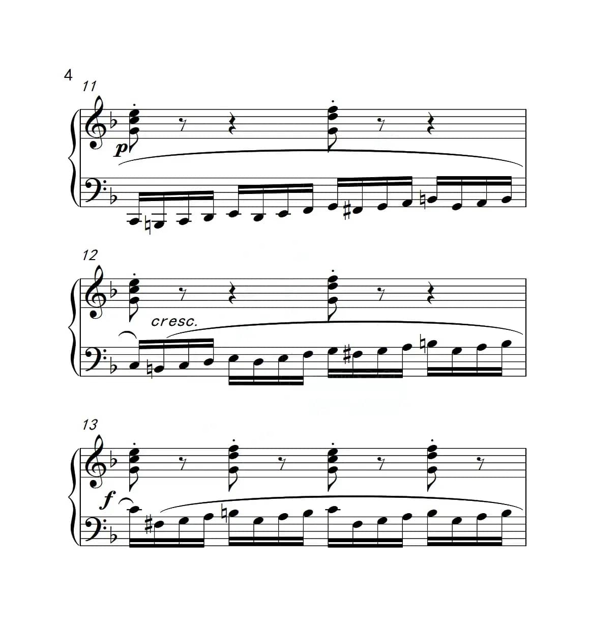 第三级B组 练习曲（中国音乐学院钢琴考级作品1~6级）