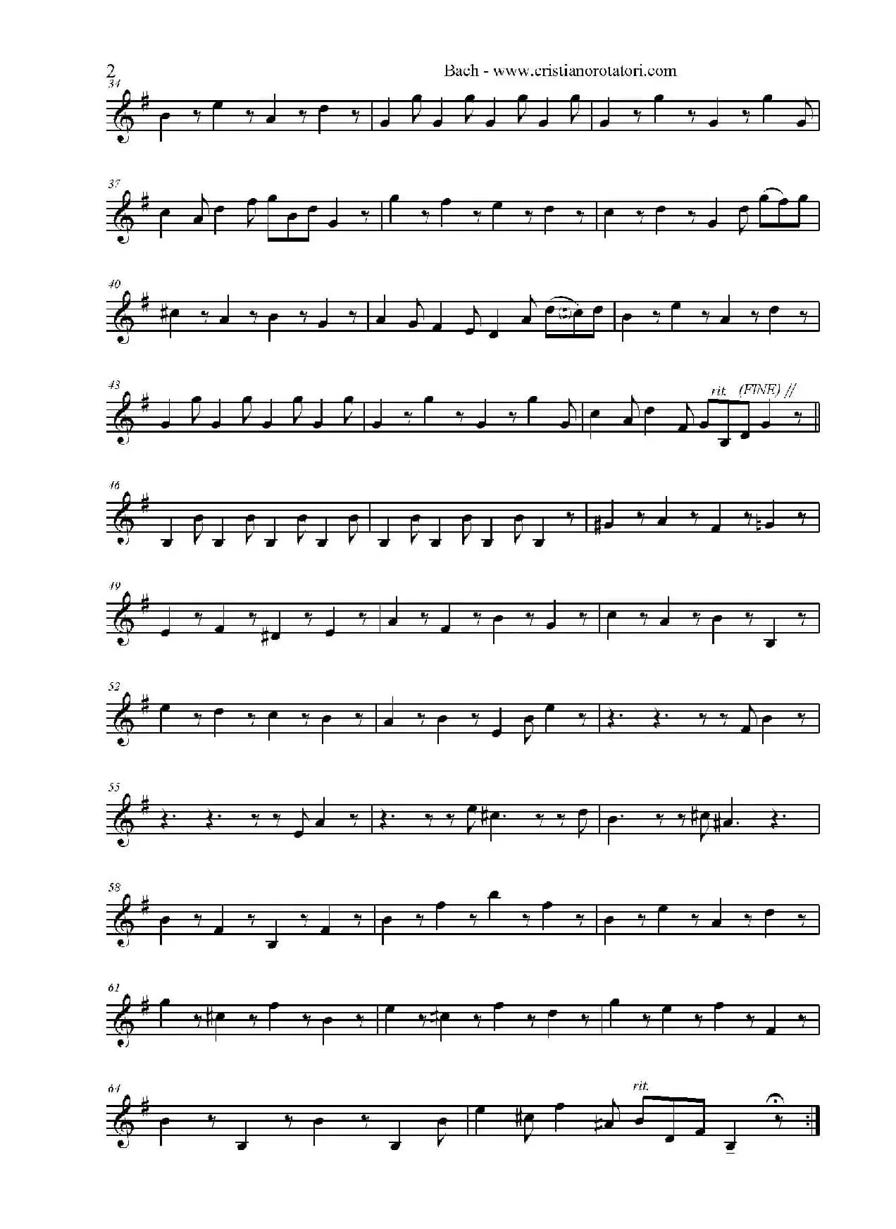 Concerto Brandeburghese（上低音萨克斯）