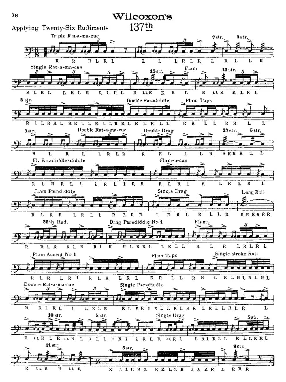 美国军鼓 SOLO No.136-140（爵士鼓谱）