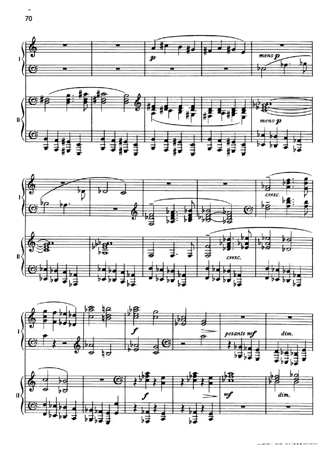 The Planets Op.32（双钢琴）（行星·第五乐章 土星—老年使者）