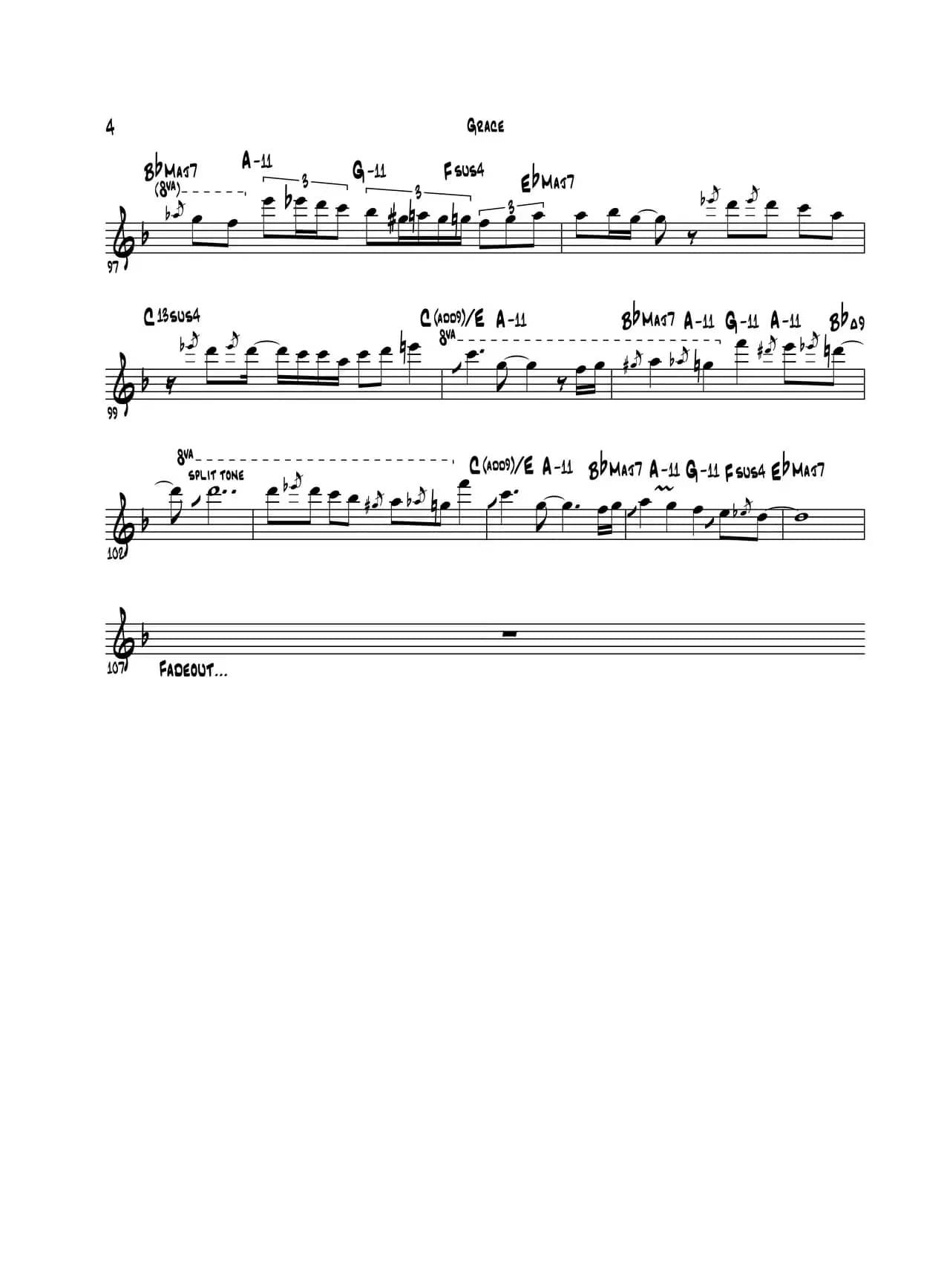 Grace（次中音萨克斯）