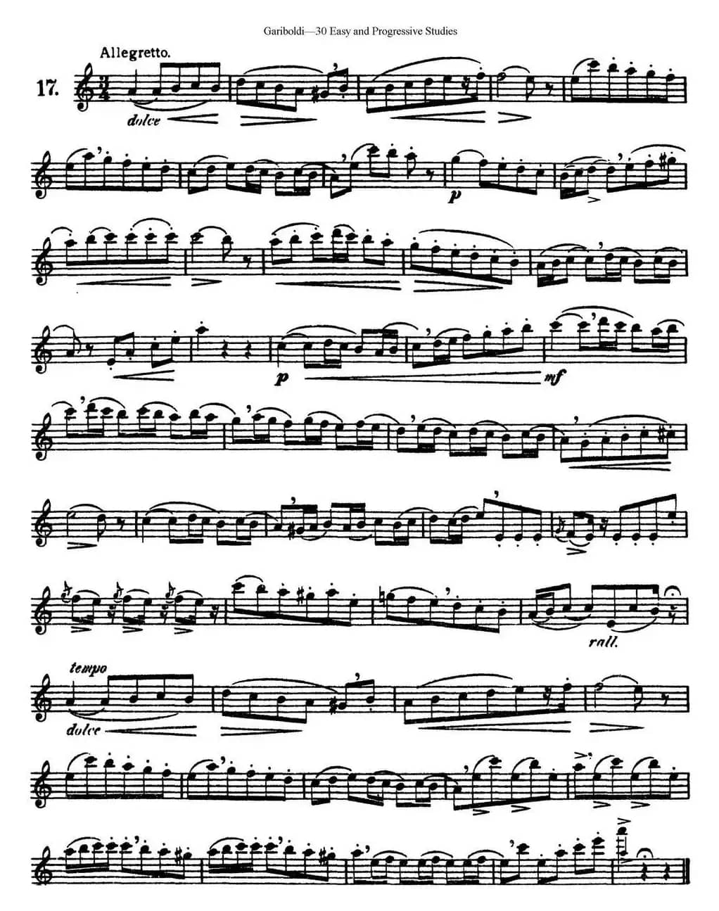 三十首基础及提高练习曲（NO.17）