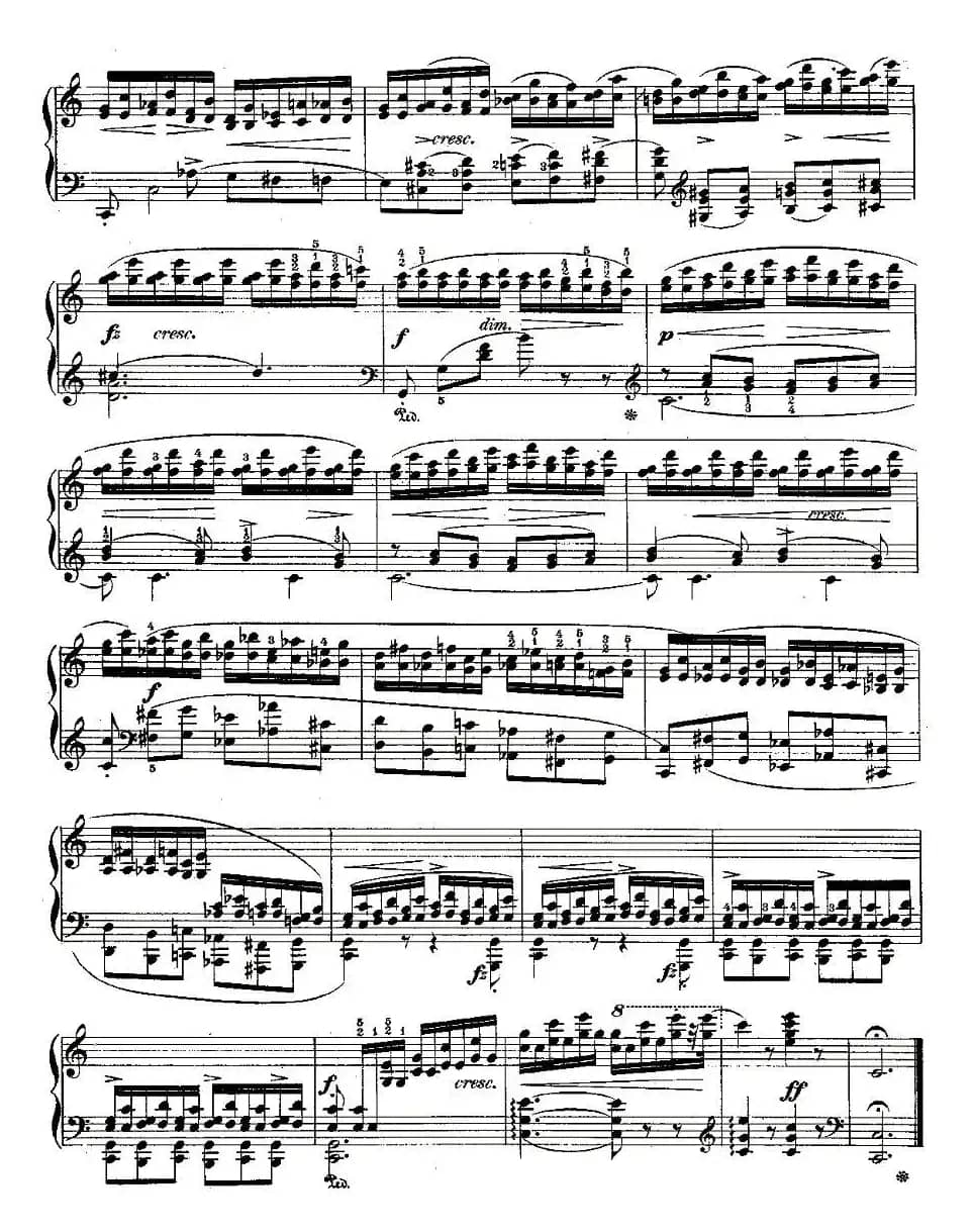 肖邦钢琴练习曲，Op.10之七