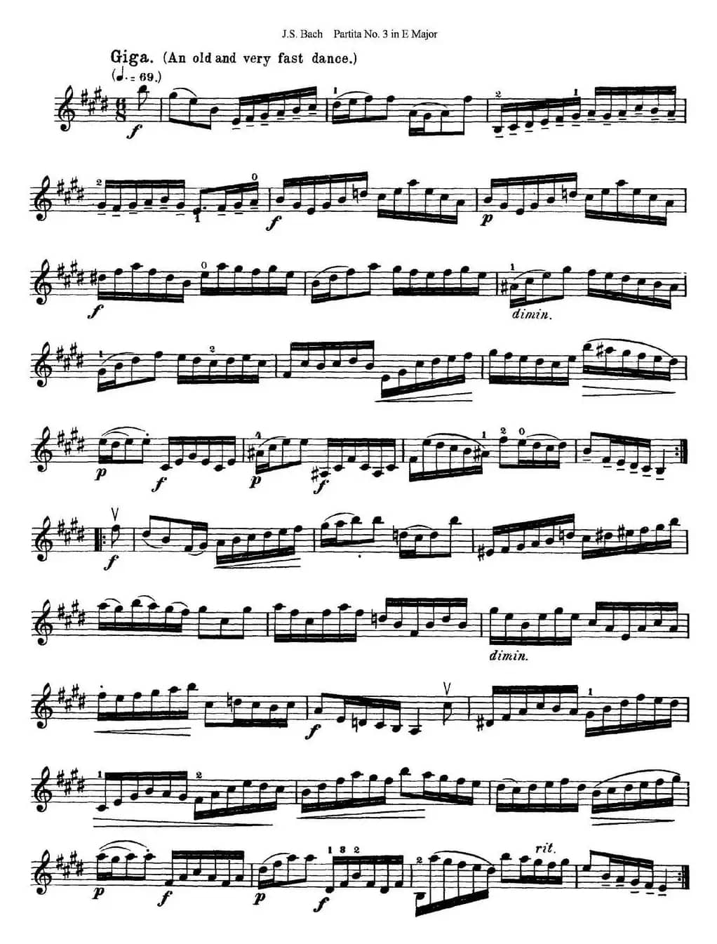 6 Violin Sonatas and Partitas 6.Partita No.3 in E Major