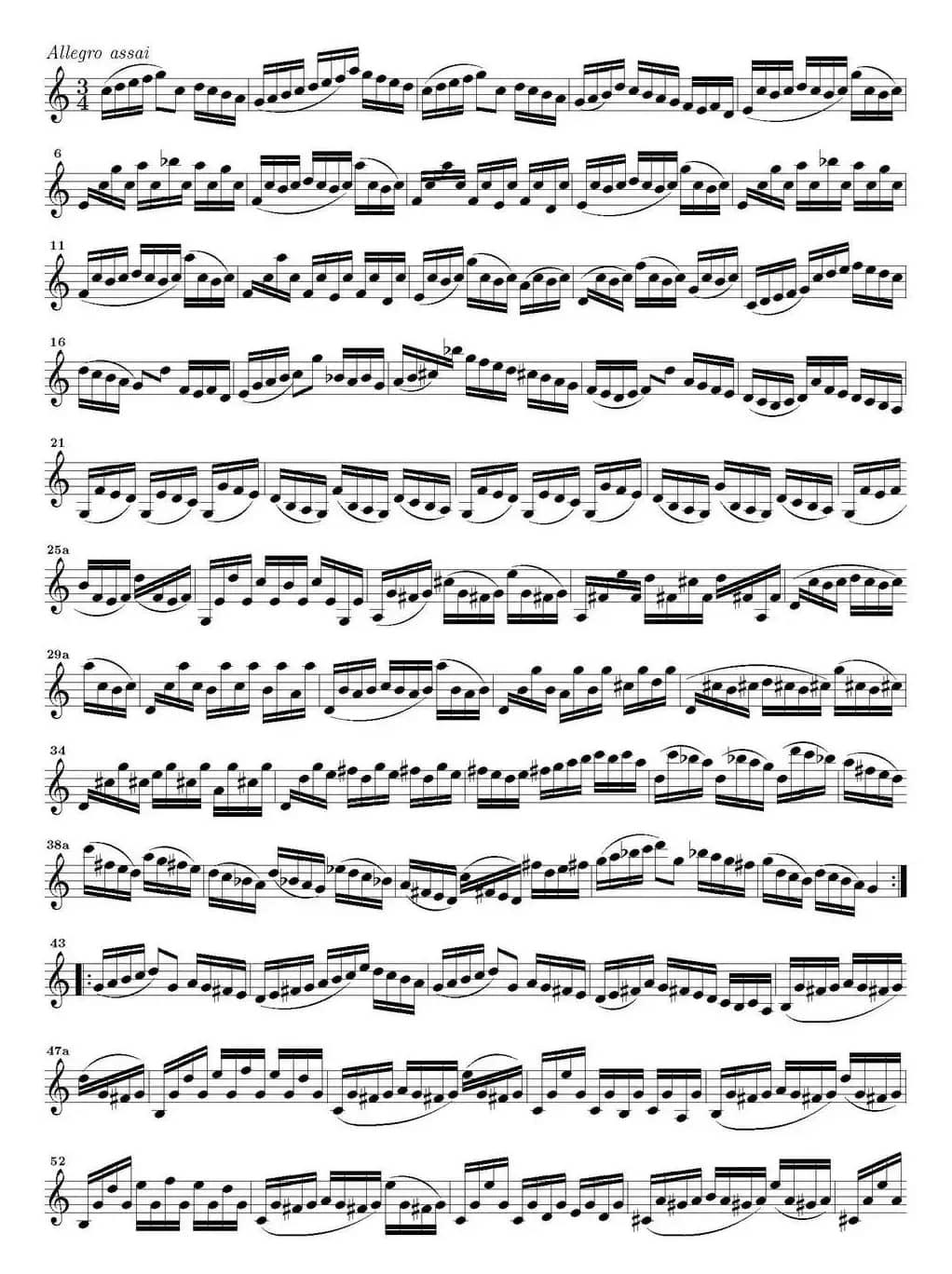 Bach Sonata BWV1005（无伴奏小提琴组曲）