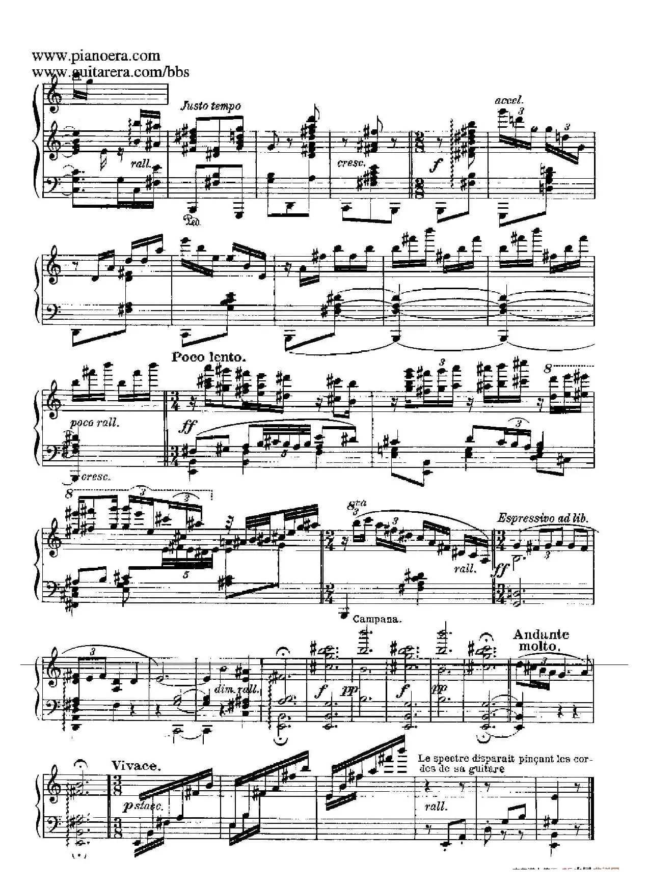 Goyescas(戈雅之画)(6. 幽灵的小夜曲 Serenata Del Espectro)