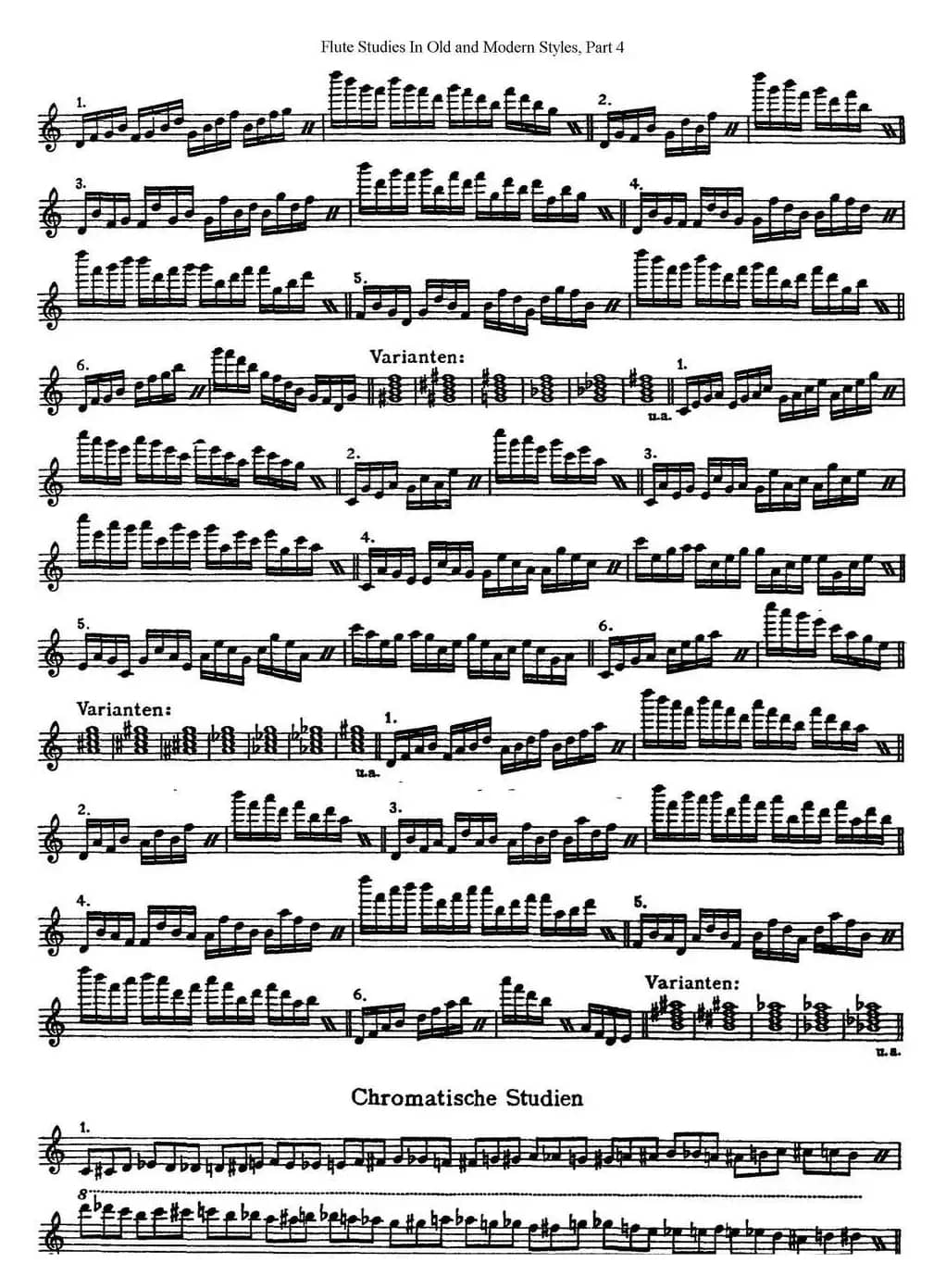 斯勒新老风格长笛练习重奏曲（第四部分）（NO.24）