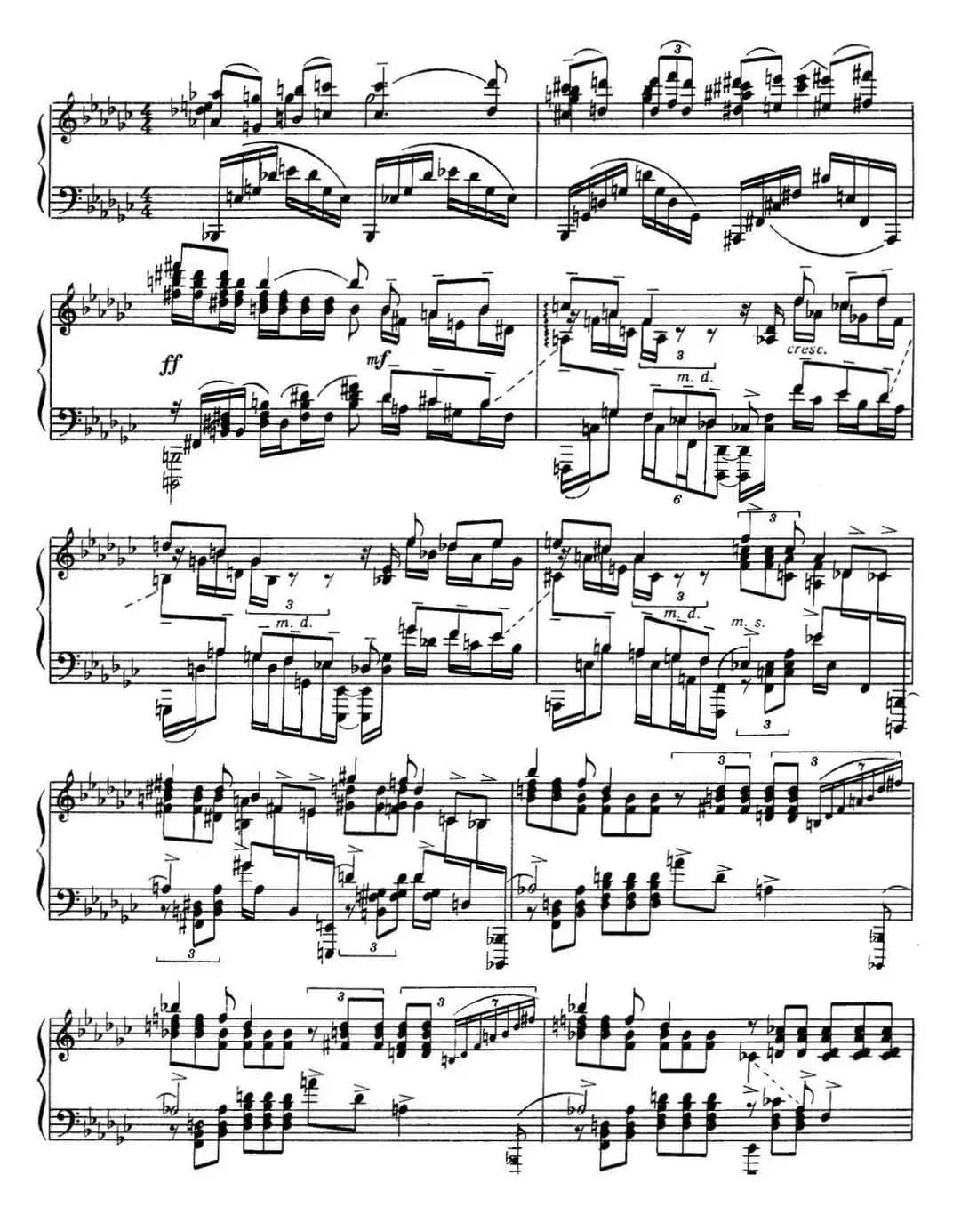 拉赫玛尼诺夫 音画练习曲13或14 Etudes tableaux Op.39 No.5